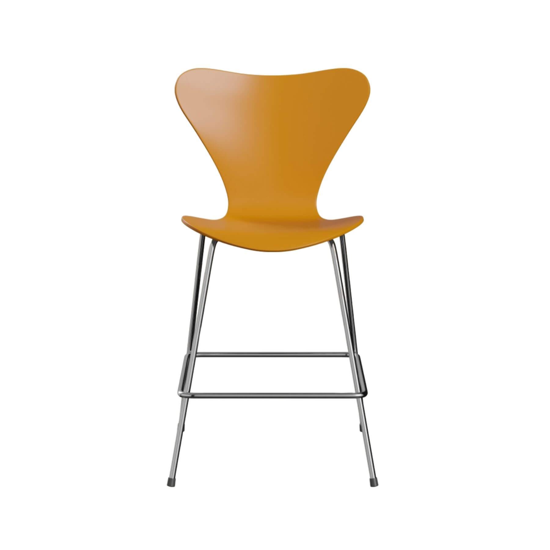 Fritz Hansen Series 7 Bar Stool Small Lacquered Burnt Yellow Designer Furniture From Holloways Of Ludlow