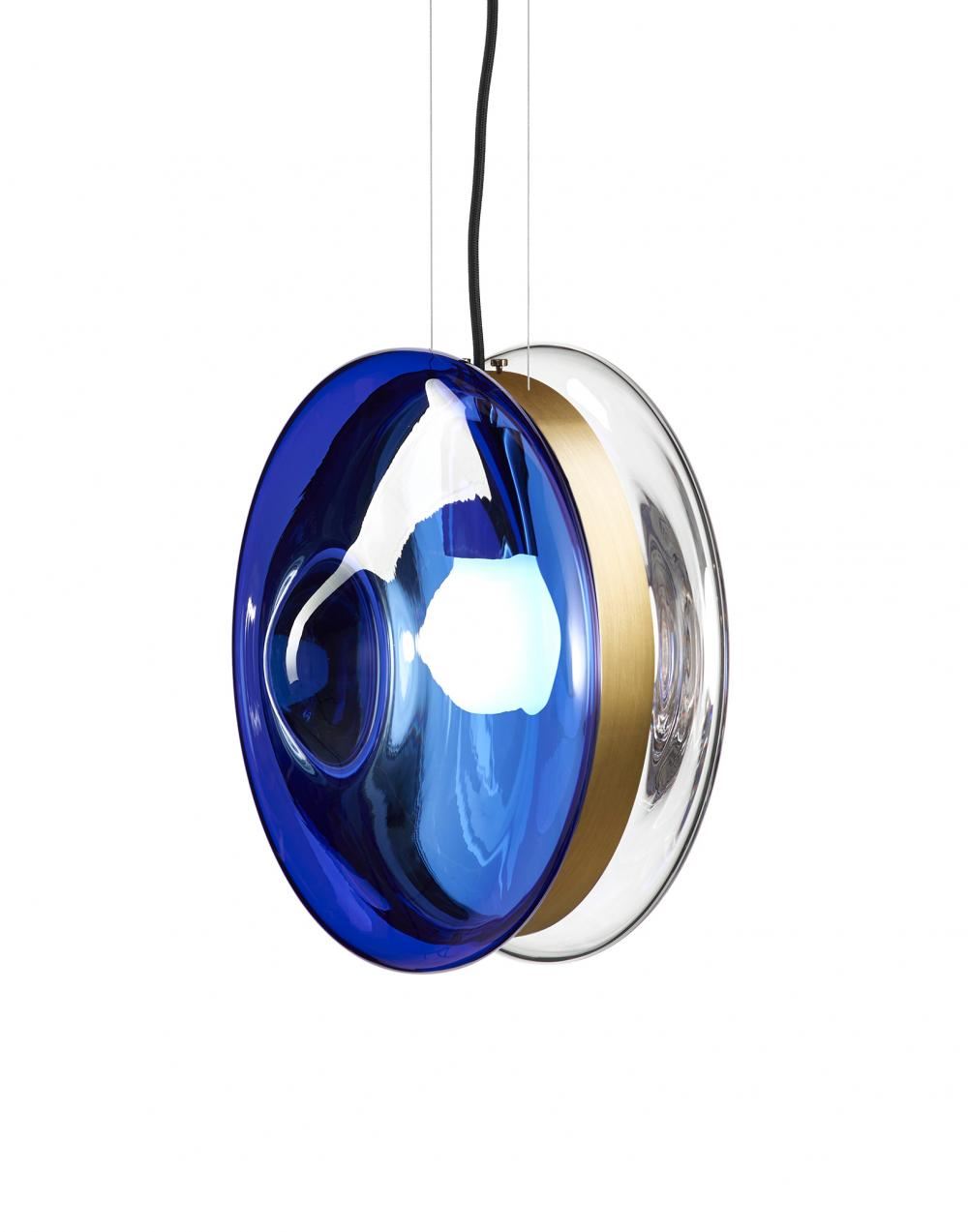Bomma Orbital Pendant Neptun Blue Patina Brass Blue Designer Pendant Lighting