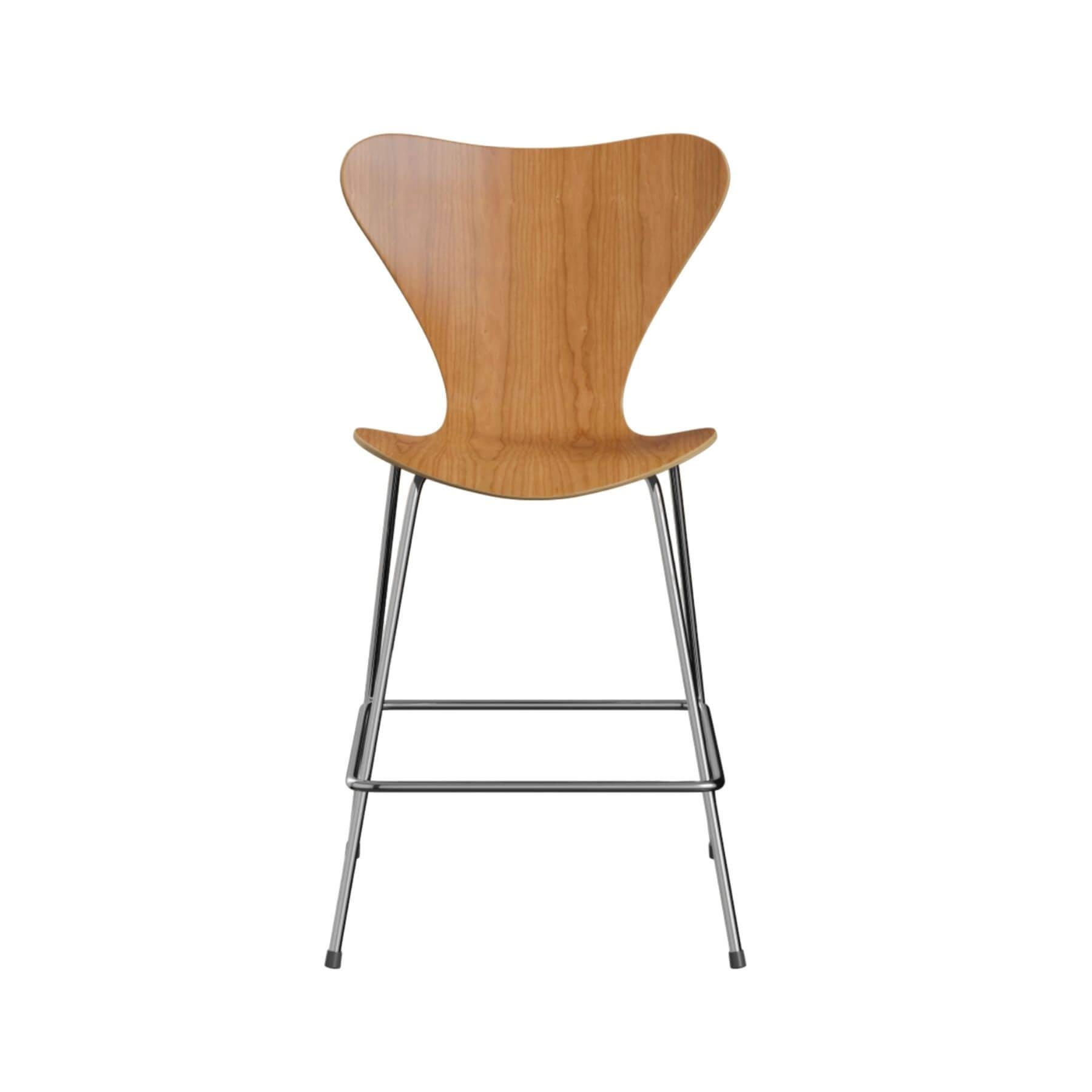 Fritz Hansen Series 7 Bar Stool Small Clear Cherry Light Wood Designer Furniture From Holloways Of Ludlow