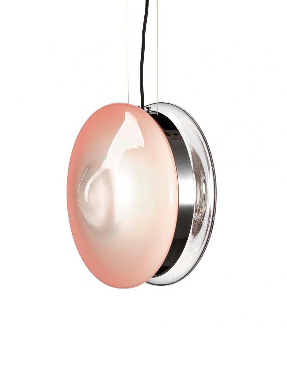 Bomma Orbital Pendant Venus Pink Polished Nickel Pink Designer Pendant Lighting