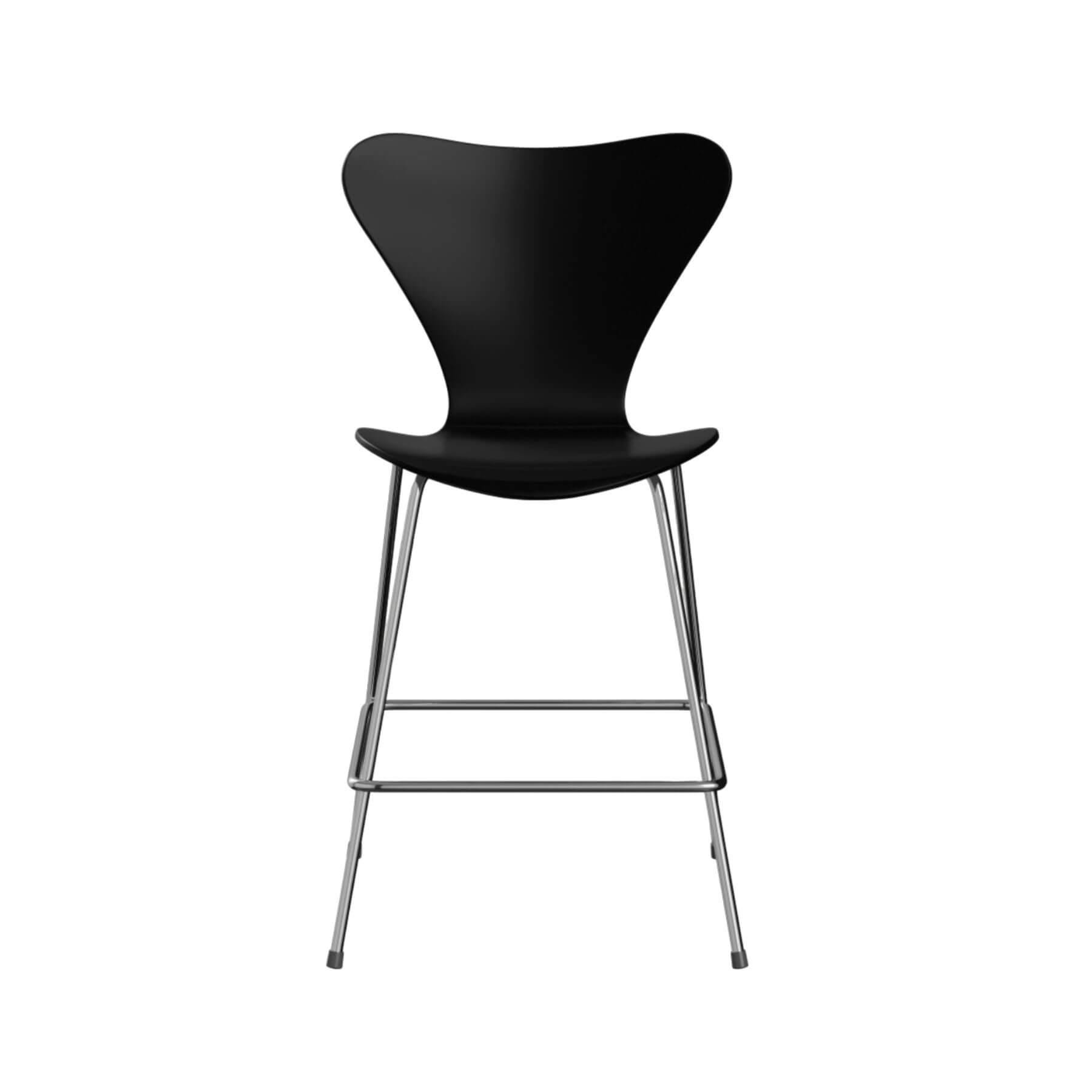 Fritz Hansen Series 7 Bar Stool Small Lacquered Black Designer Furniture From Holloways Of Ludlow
