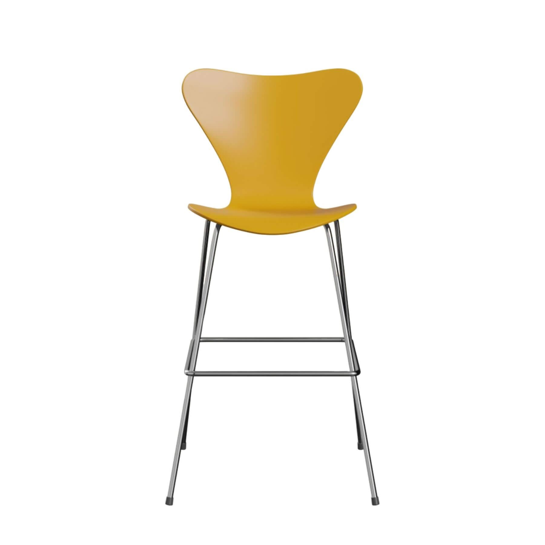 Fritz Hansen Series 7 Bar Stool Large Lacquered True Yellow Designer Furniture From Holloways Of Ludlow
