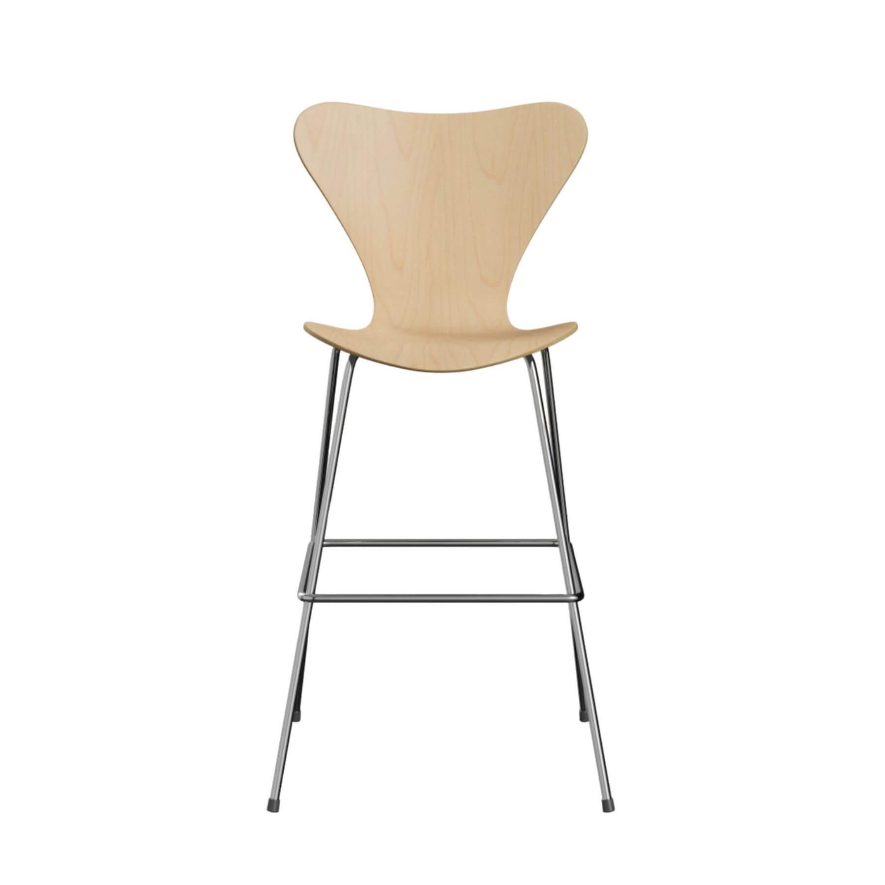 Fritz Hansen Series 7 Bar Stool Large Clear Maple Light Wood Designer Furniture From Holloways Of Ludlow