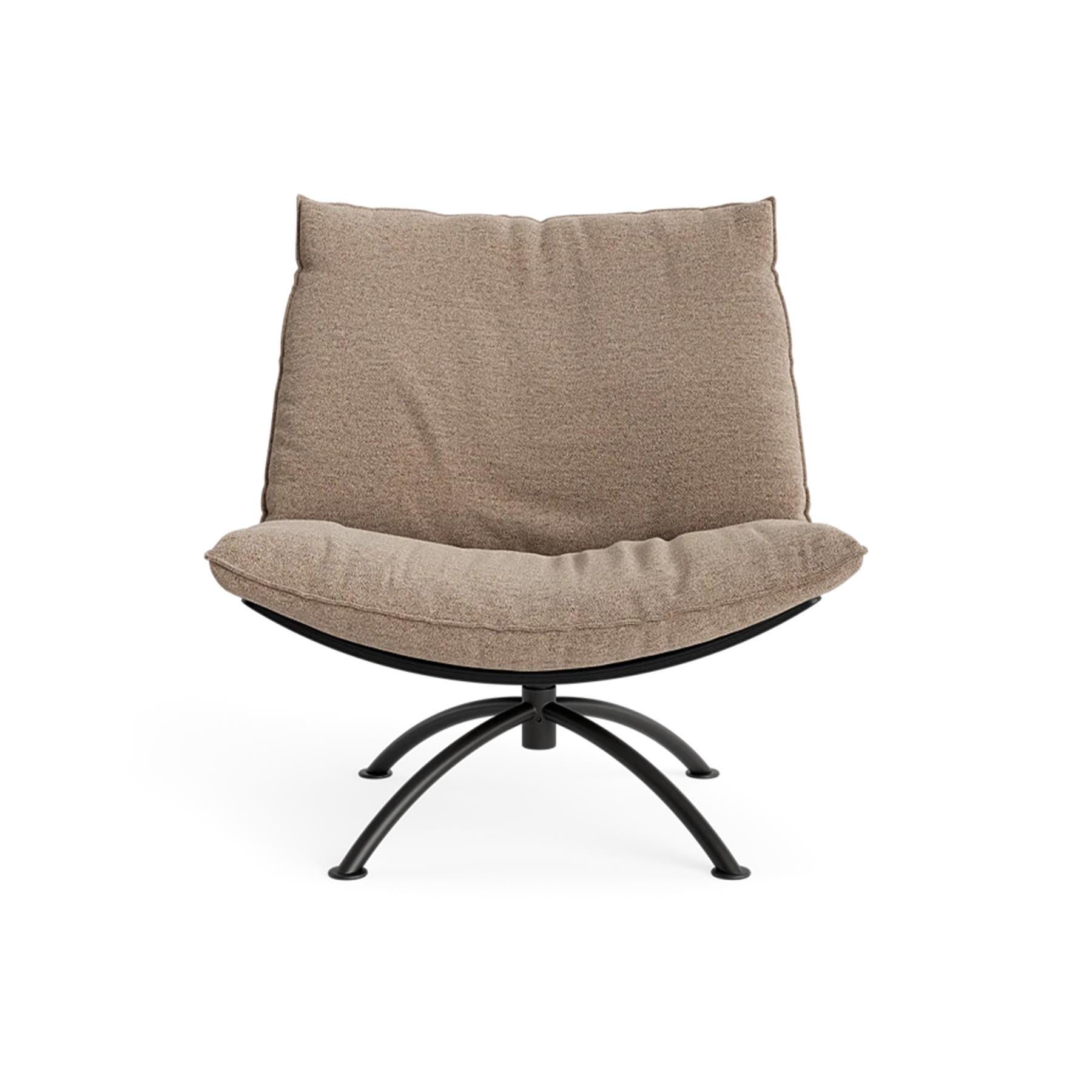 Make Nordic Primetime Armchair Black Steel Black Oak Nature Boucle Juta 04 Brown Designer Furniture From Holloways Of Ludlow