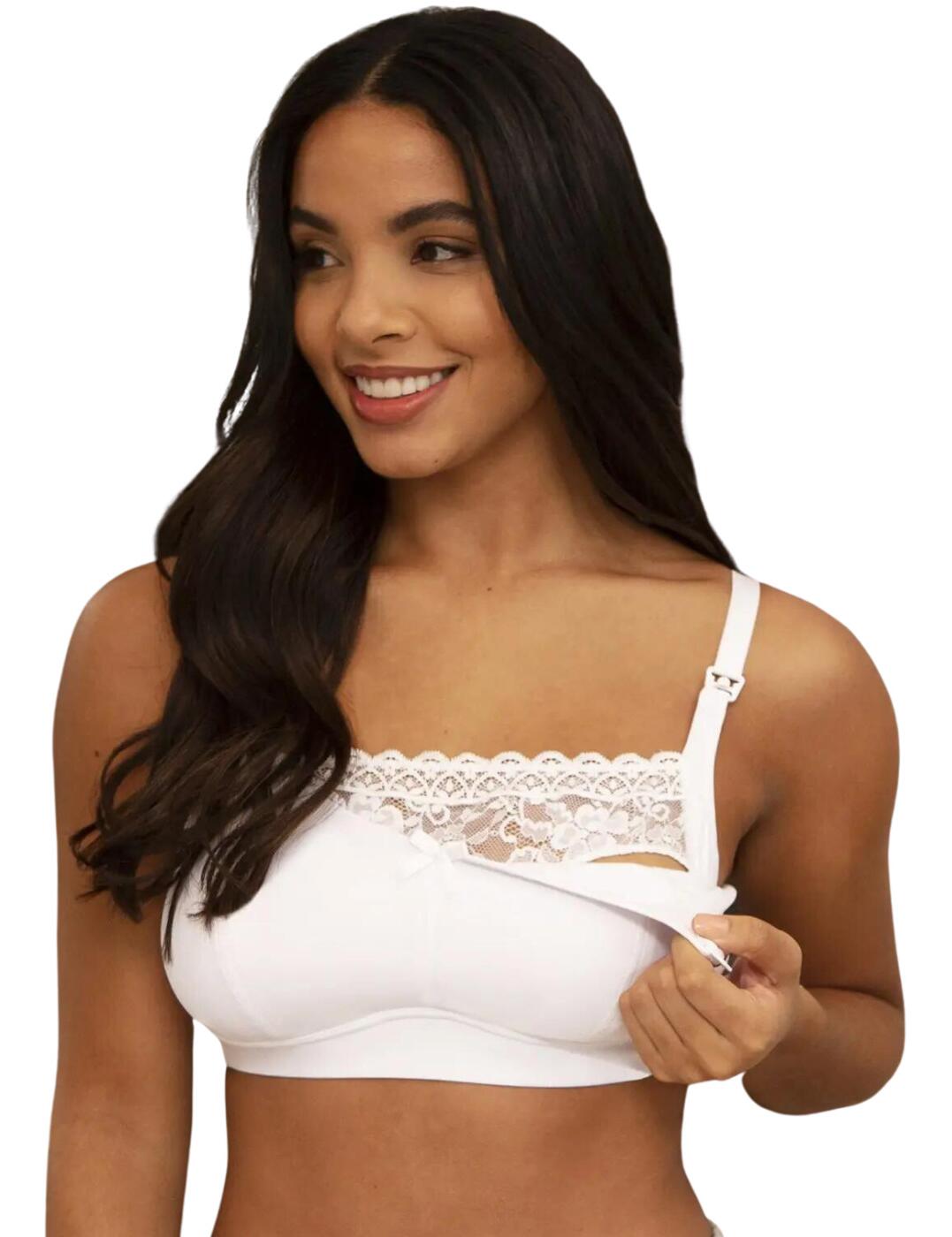 The Rebel collection from Pour Moi is a functional range that doesn't compromise on style. This nursing bra has an inner side sling overlay for more coverage made from pretty feminine lace. The drop-down nursing clips offer a functional yet modest design. Lightly padded cups create support and the adjustable straps offer an individual fit. The non-wired and stretch underband design combined with the 4 rows of 3 hook & eyes for rib cage expansion offers you the utmost comfort. Complete your look with matching items available from the Rebel range from Pour Moi.  Drop-down clip for easy feeding Fully adjustable straps for a unique fit Feminine lace detail 4 rows of 3 hook & eyes for rib cage expansion Lightly padded for support Non-wired and stretch underband for comfort Country of origin: China Composition: 85% Polyamide &pipe; 15% Elastane Listed in UK sizes  48740-90865-1201935 18600 Nursing Bra