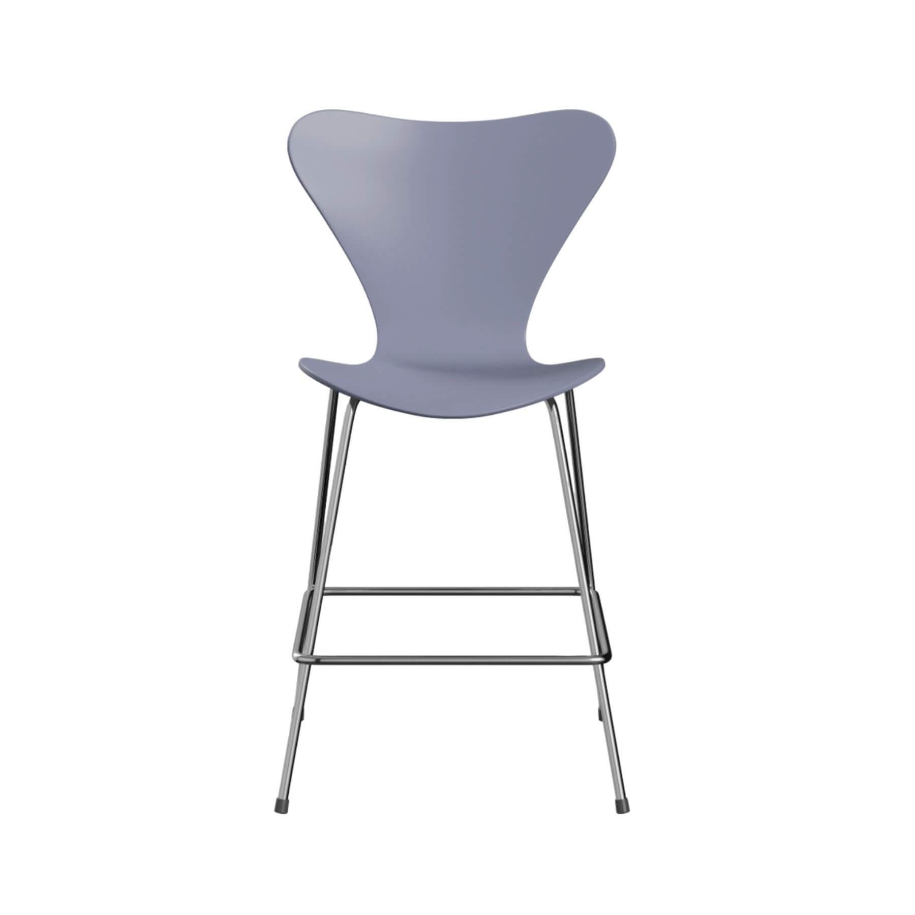 Fritz Hansen Series 7 Bar Stool Small Lacquered Lavender Blue Designer Furniture From Holloways Of Ludlow