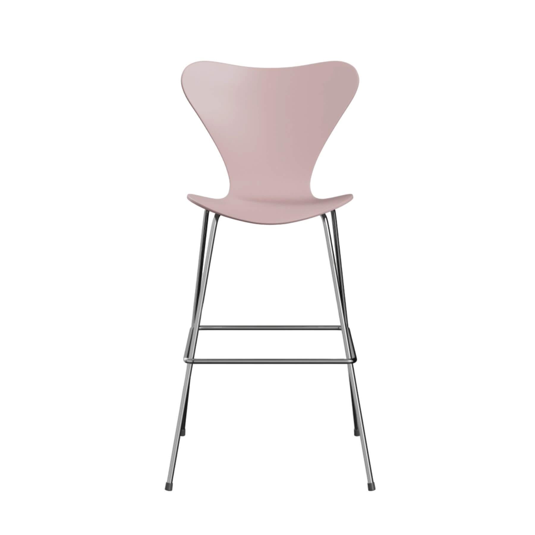 Fritz Hansen Series 7 Bar Stool Large Lacquered Pale Rose Pink Designer Furniture From Holloways Of Ludlow