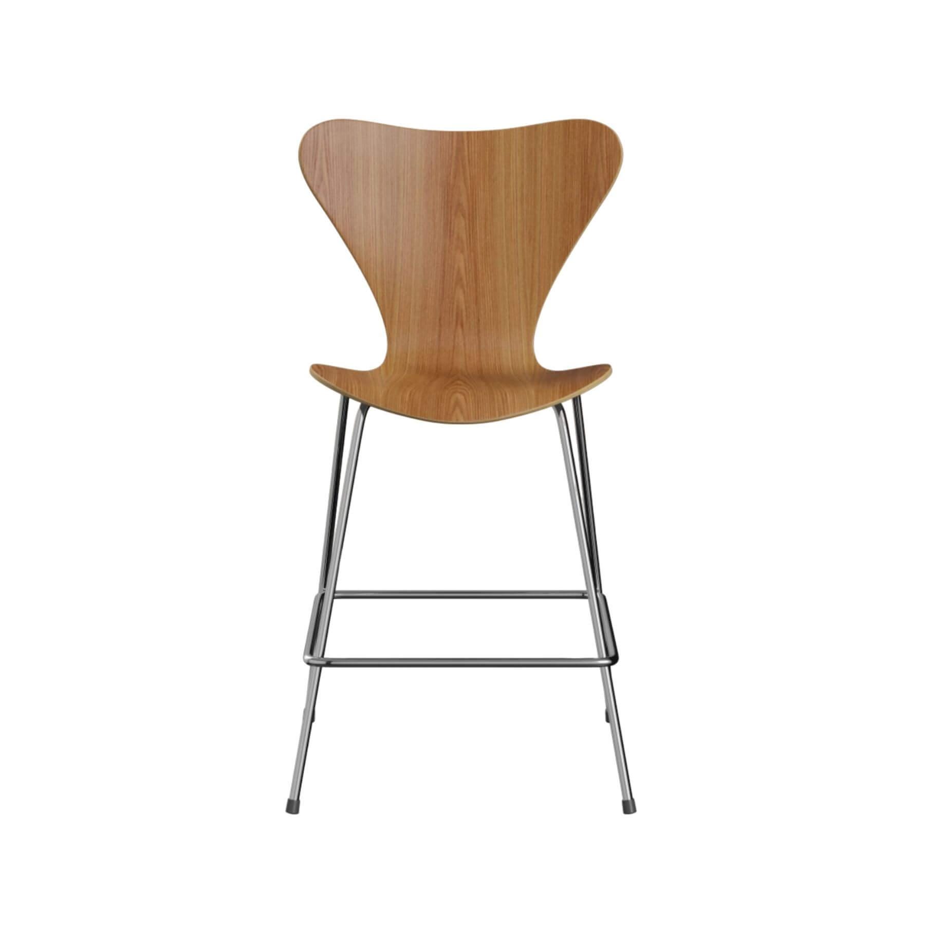 Fritz Hansen Series 7 Bar Stool Small Clear Elm Dark Wood Designer Furniture From Holloways Of Ludlow