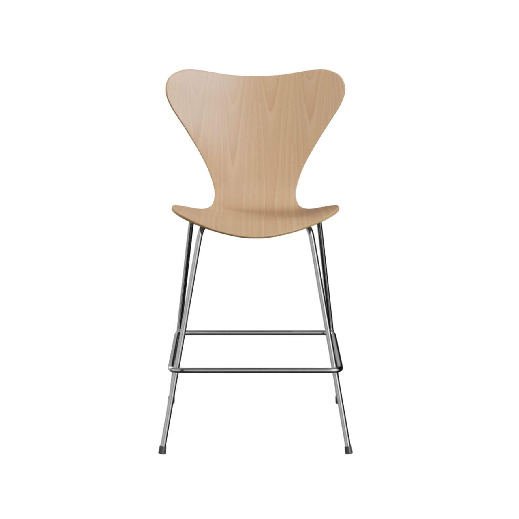 Fritz Hansen Series 7 Bar Stool Small Clear Beech Light Wood Designer Furniture From Holloways Of Ludlow