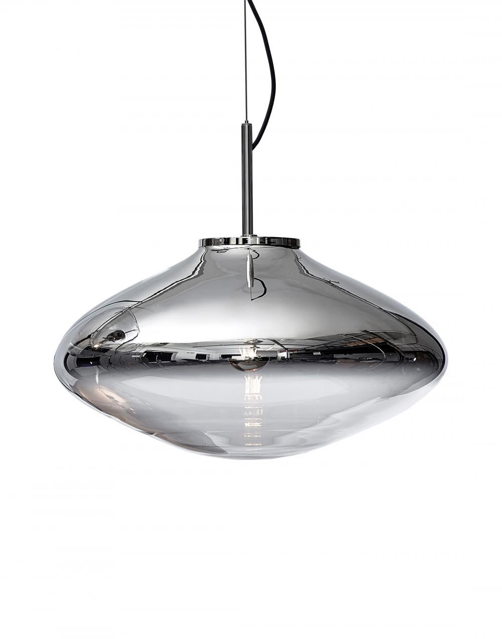 Bomma Disc Pendant Nickel Shade With Nickel Fittings Silver Designer Pendant Lighting