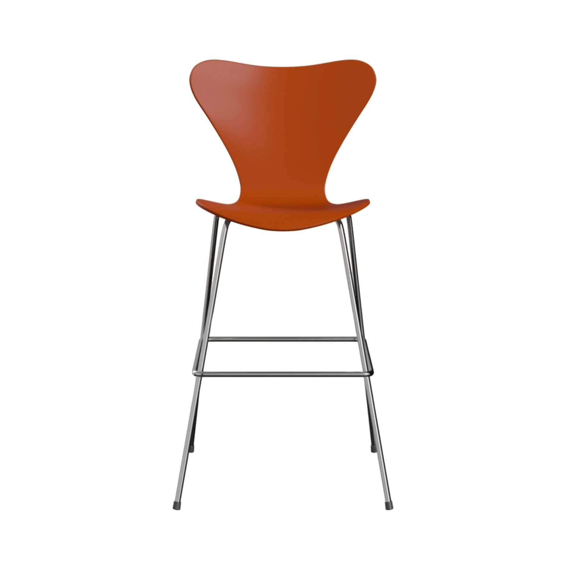 Fritz Hansen Series 7 Bar Stool Large Lacquered Paraside Orange Designer Furniture From Holloways Of Ludlow