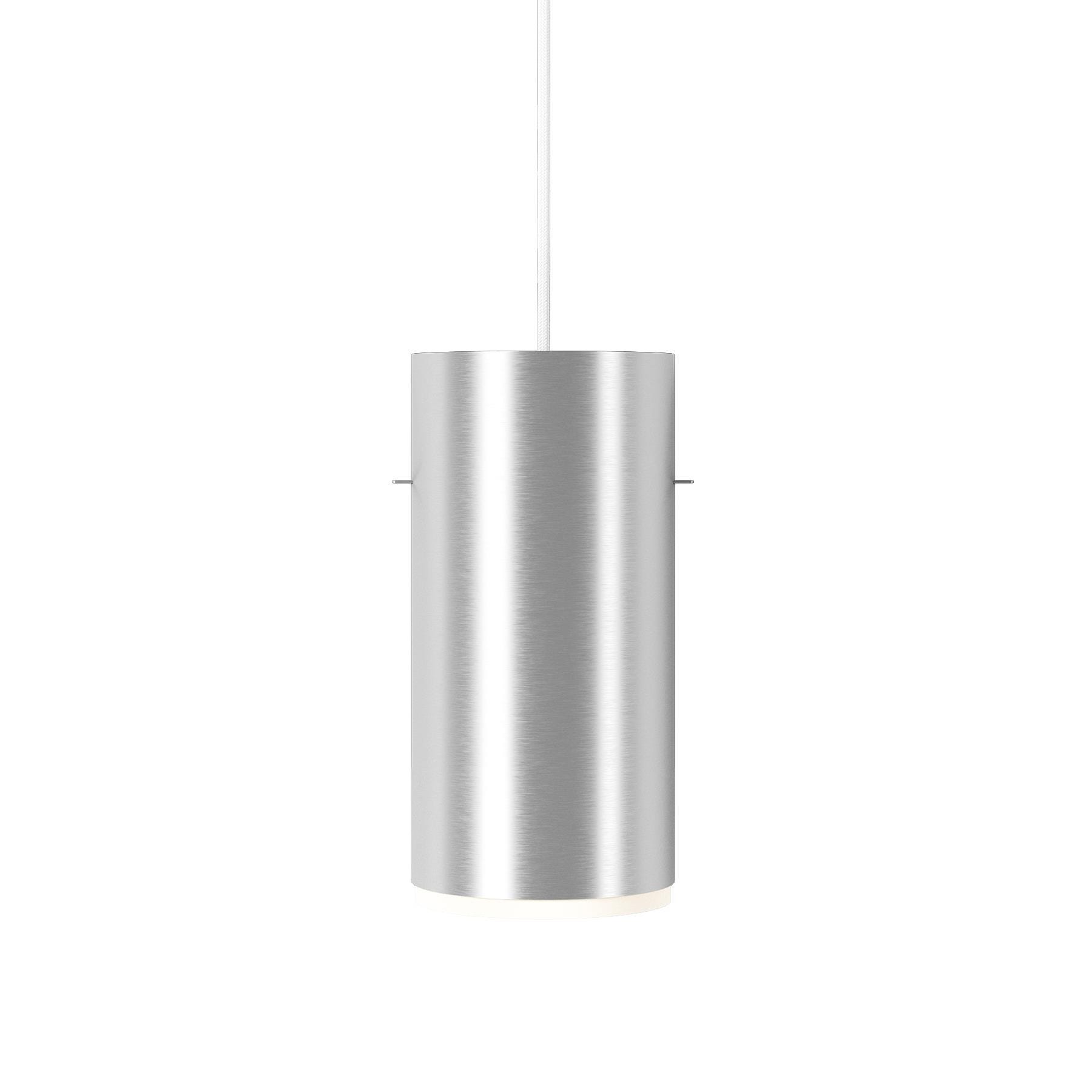 Moebe Tube Pendant Large Brushed Aluminium Silver Designer Pendant Lighting
