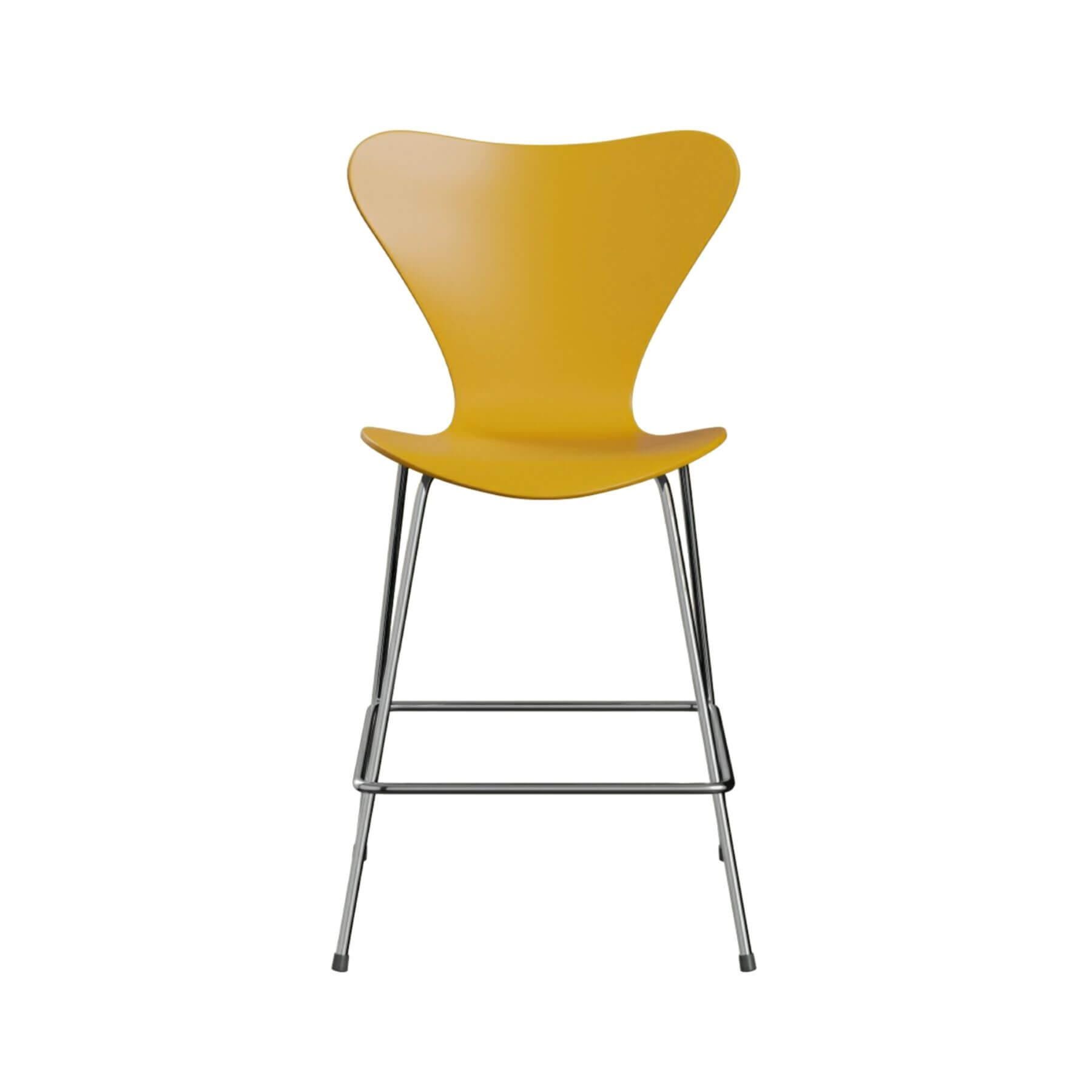 Fritz Hansen Series 7 Bar Stool Small Lacquered True Yellow Designer Furniture From Holloways Of Ludlow