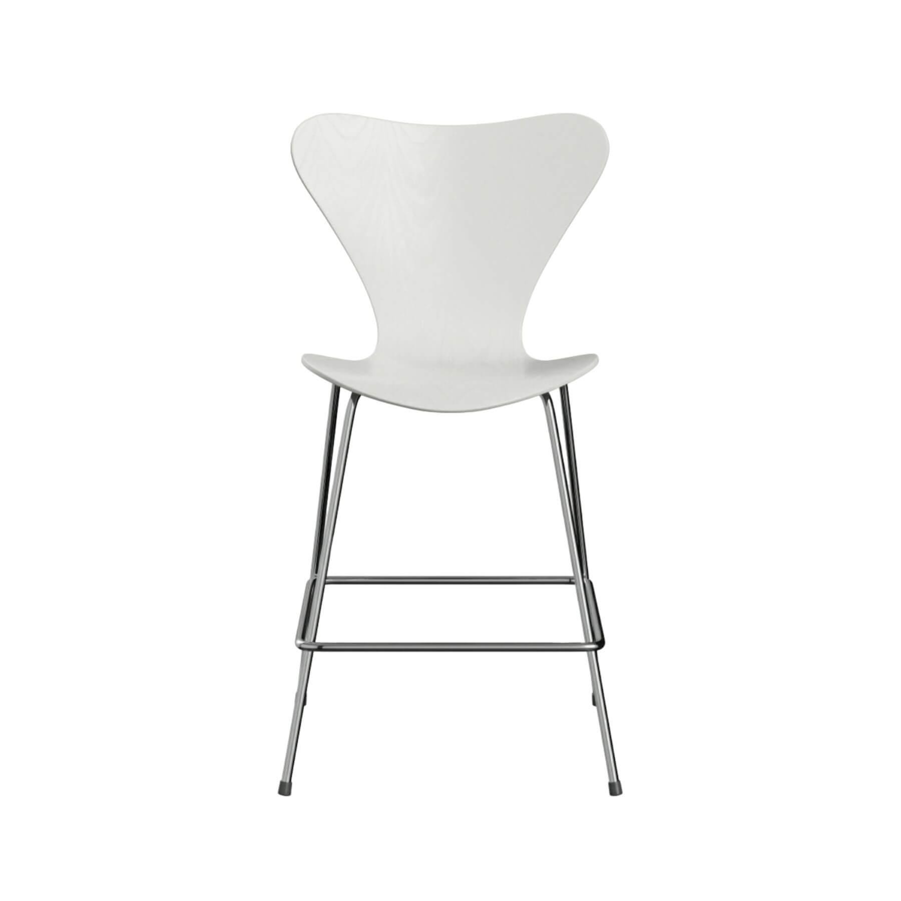 Fritz Hansen Series 7 Bar Stool Small Coloured White Designer Furniture From Holloways Of Ludlow