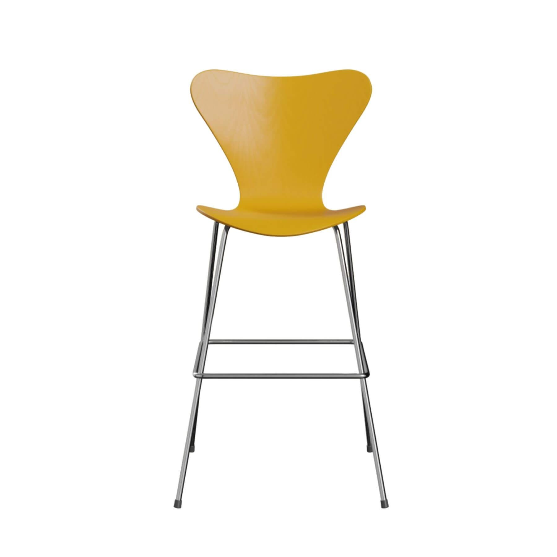 Fritz Hansen Series 7 Bar Stool Large Coloured True Yellow Designer Furniture From Holloways Of Ludlow