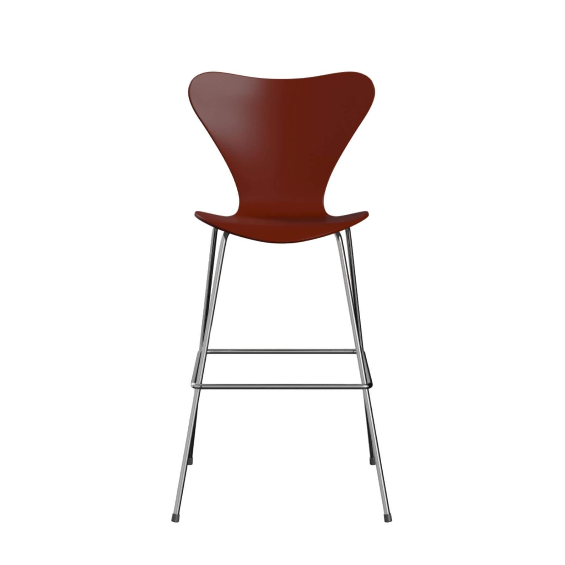 Fritz Hansen Series 7 Bar Stool Large Lacquered Venetian Red Designer Furniture From Holloways Of Ludlow