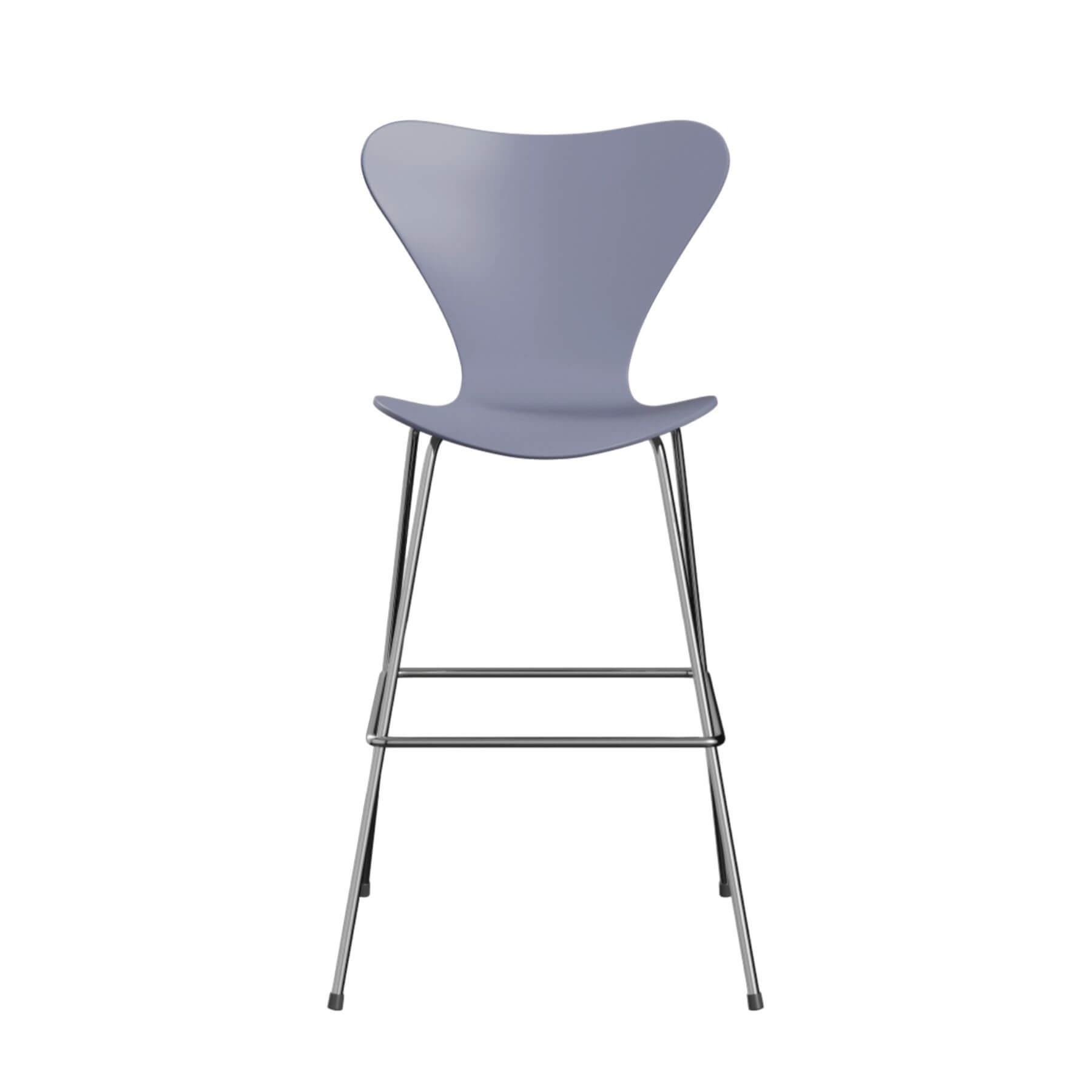 Fritz Hansen Series 7 Bar Stool Large Lacquered Lavender Blue Designer Furniture From Holloways Of Ludlow