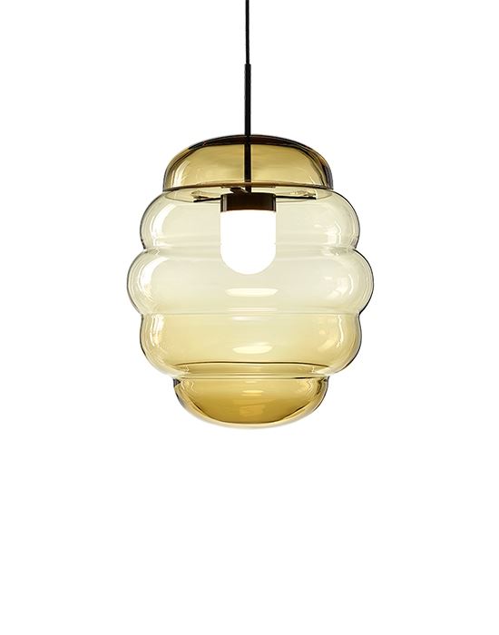 Bomma Blimp Pendant Medium Amber Orange Designer Pendant Lighting