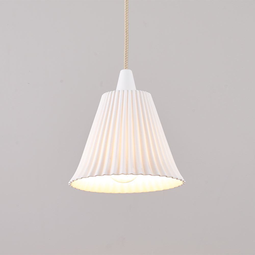 Original Btc Hector Pleat Pendant Large White Designer Pendant Lighting