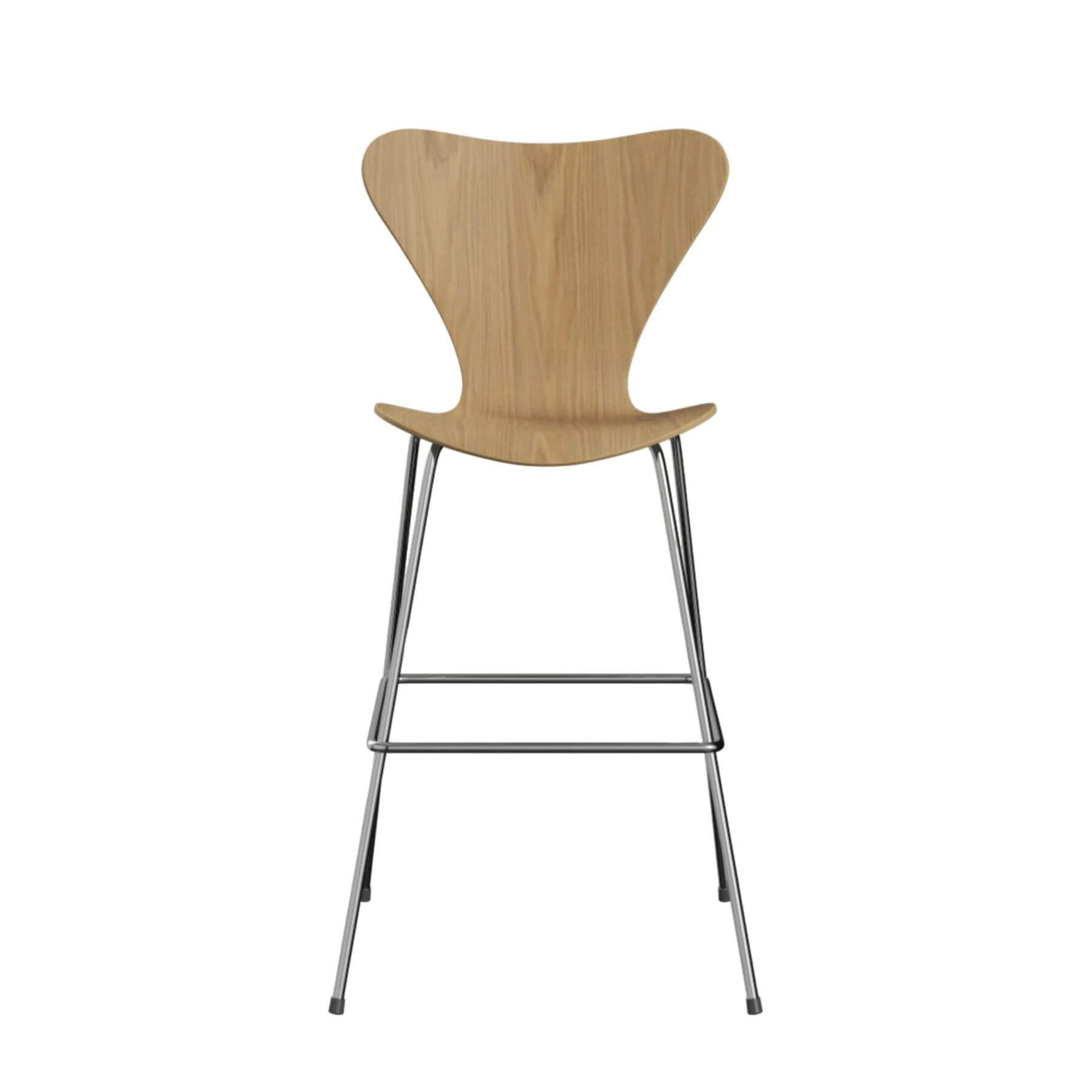 Fritz Hansen Series 7 Bar Stool Large Clear Oak Light Wood Designer Furniture From Holloways Of Ludlow