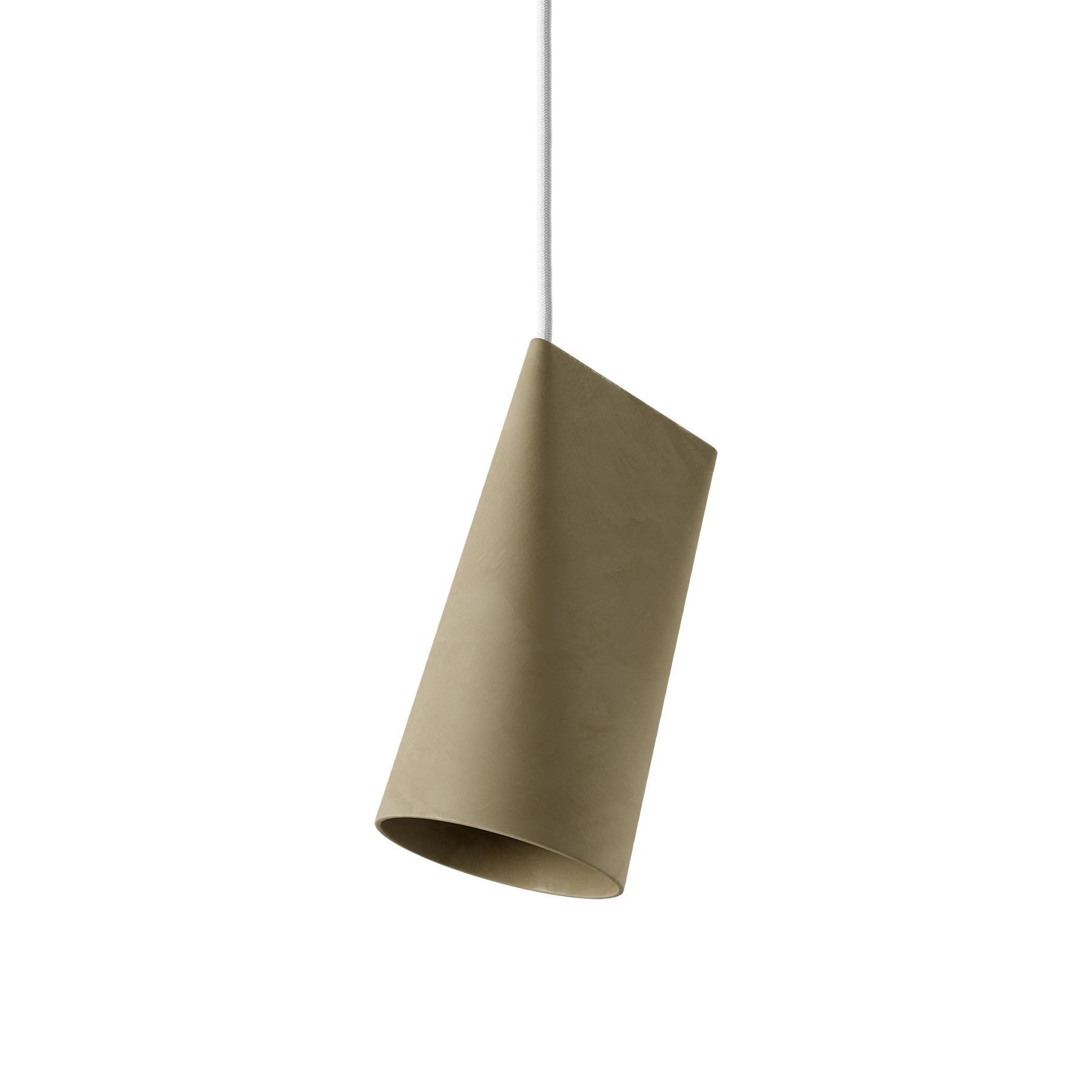 Moebe Ceramic Pendant Light Narrow Olive Designer Pendant Lighting