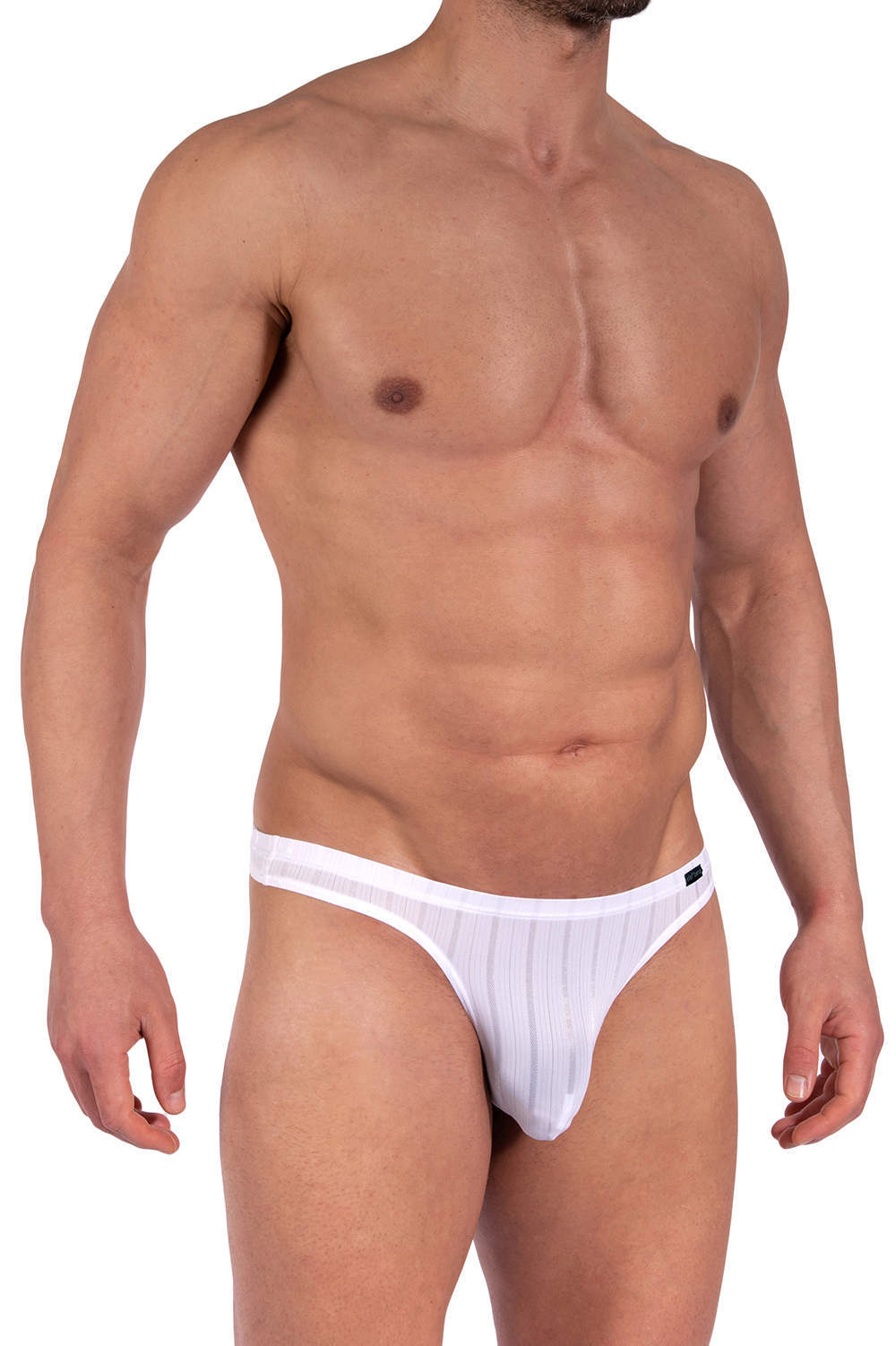 Shop stripy Olaf Benz RED2358 Mini String men’s underwear slip. Fine silky male thong briefs from a top European brand. Buy for international delivery