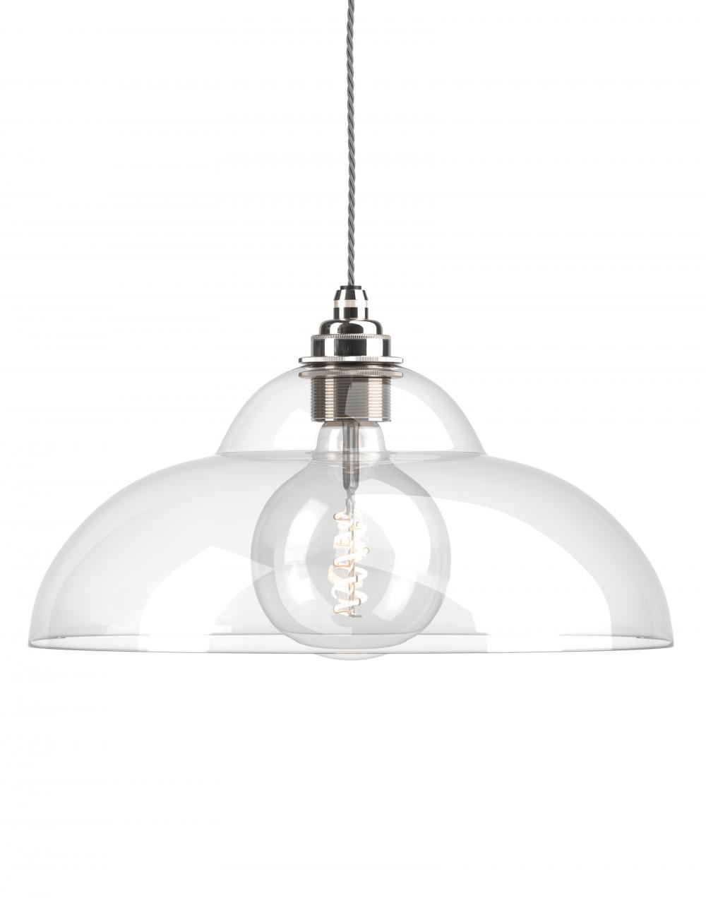 Fritz Fryer Wye Valley Pendant Clear Nickel Clear Designer Pendant Lighting