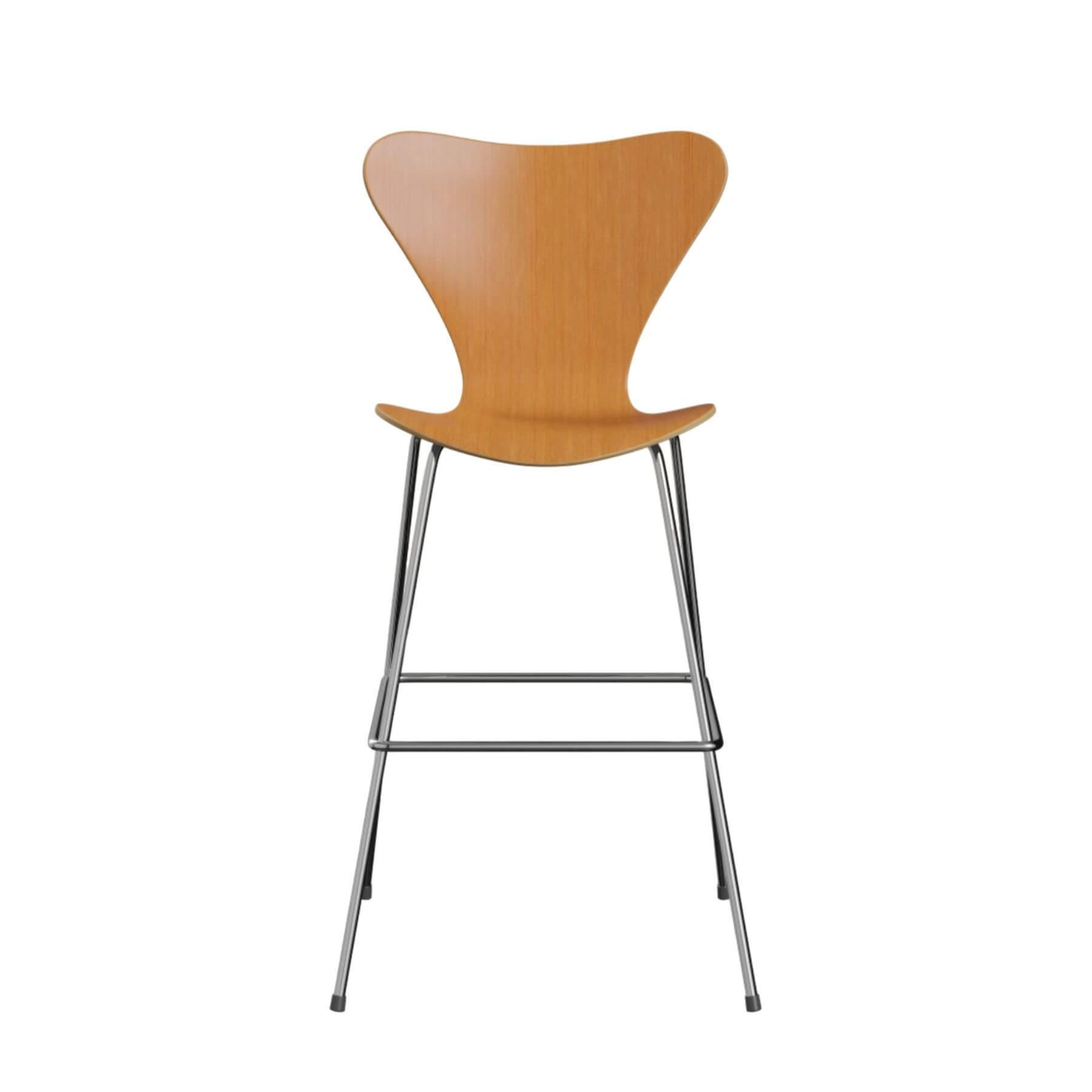 Fritz Hansen Series 7 Bar Stool Large Clear Oregon Pine Dark Wood Designer Furniture From Holloways Of Ludlow