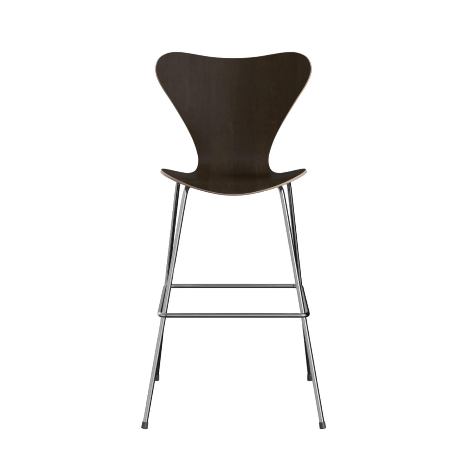 Fritz Hansen Series 7 Bar Stool Large Clear Dark Stained Oak Dark Wood Designer Furniture From Holloways Of Ludlow