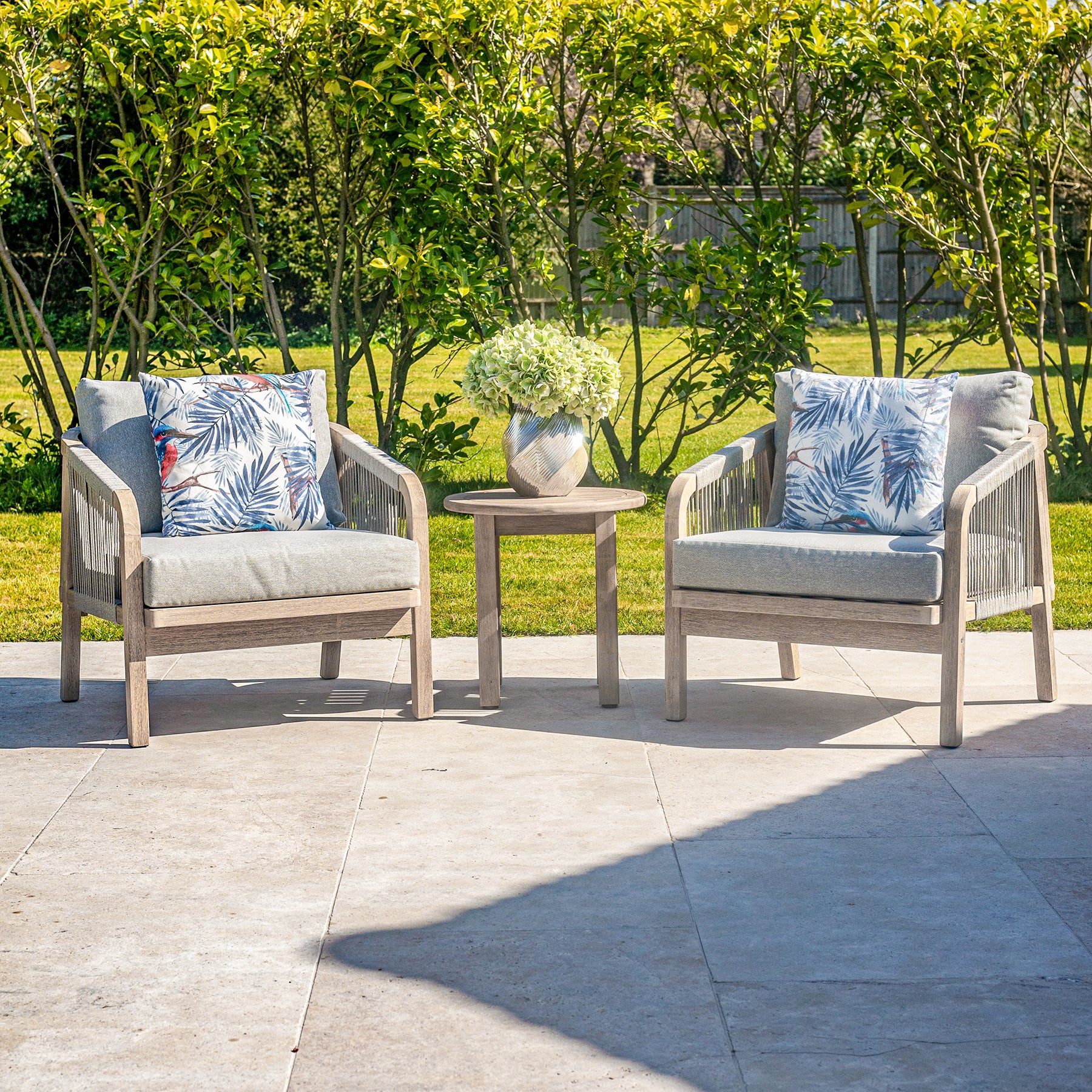 Bracken Outdoors Charlton Acacia Wood and Rope 2 Seat Garden Furniture Lounge...