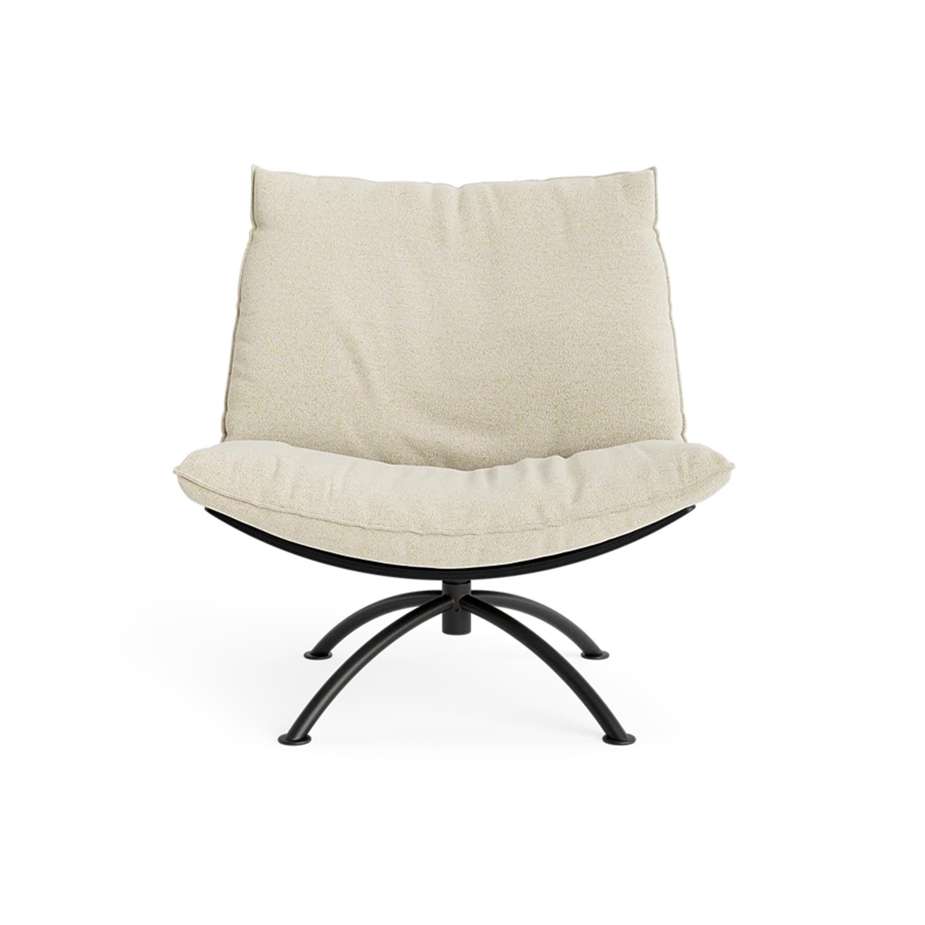 Make Nordic Primetime Armchair Black Steel Black Oak Nature Boucle Creme 24 Cream Designer Furniture From Holloways Of Ludlow