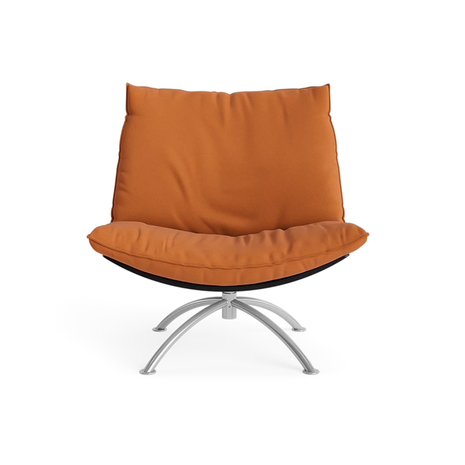 Make Nordic Primetime Armchair Black Steel Black Oak Spoor Leather Cognac Brown Designer Furniture From Holloways Of Ludlow