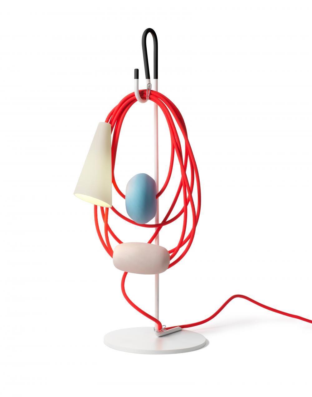 Filo Table Light Whitered Cable