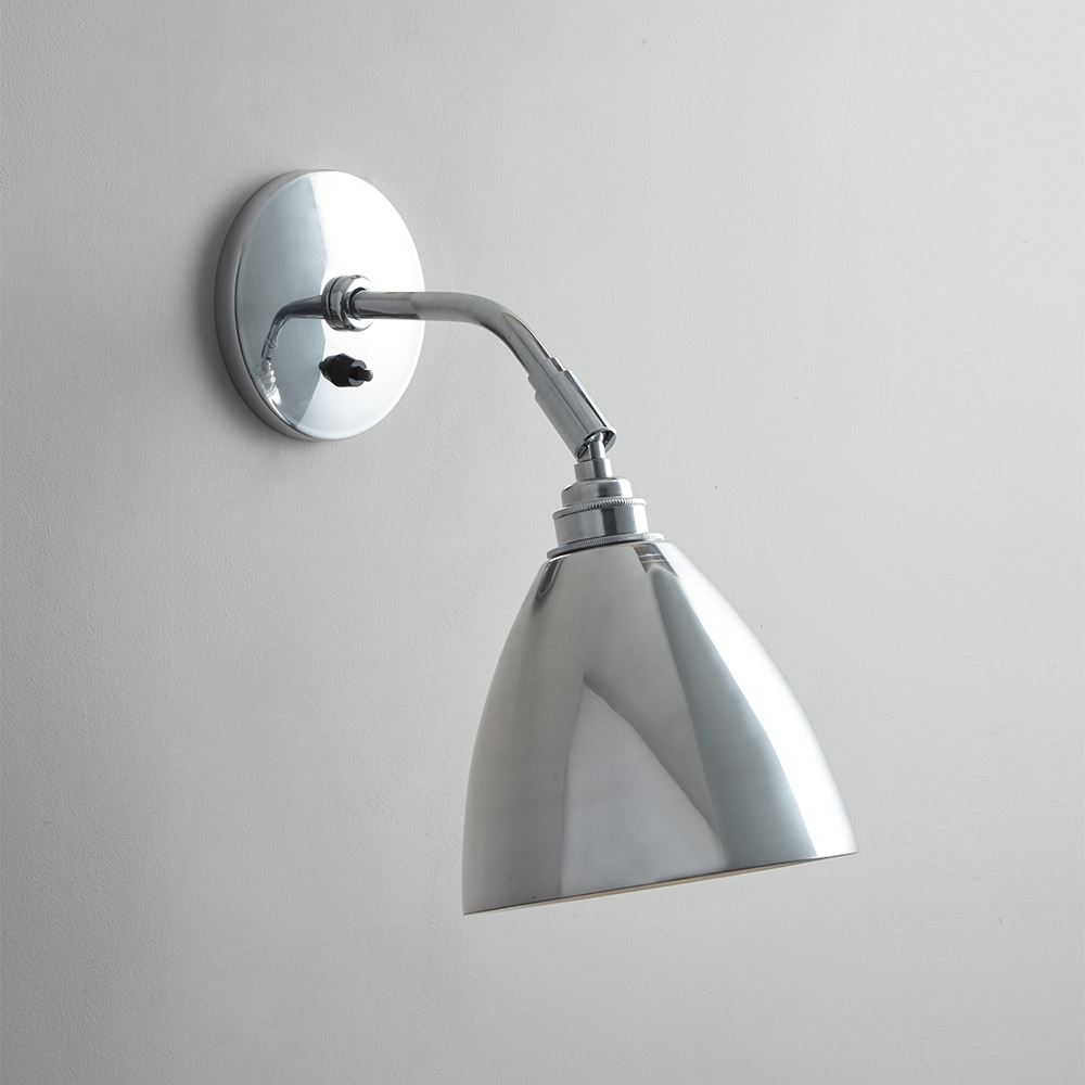 Task Short Wall Light Polished Aluminium