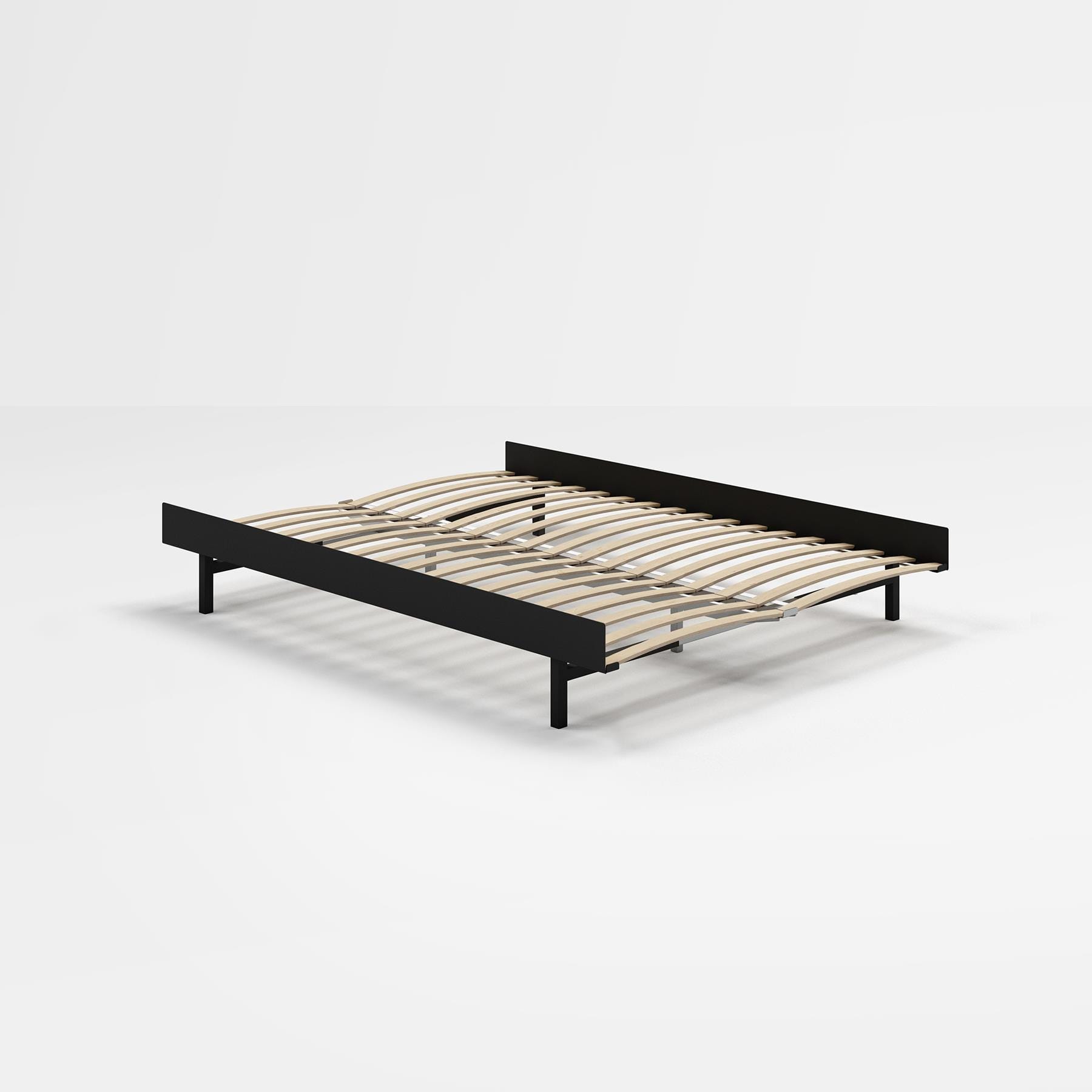 Moebe Bed Double Black No Side Table Black Designer Furniture From Holloways Of Ludlow