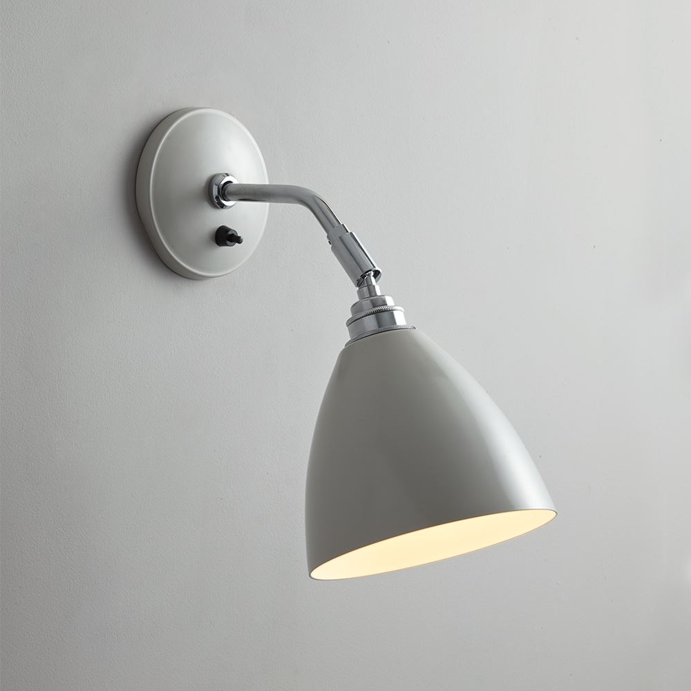 Task Short Wall Light Putty Grey