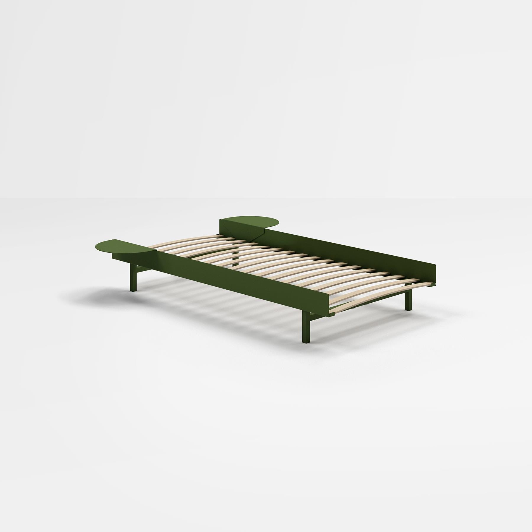 Moebe Bed Single Pine Green 2 Side Tables Green Designer Furniture From Holloways Of Ludlow