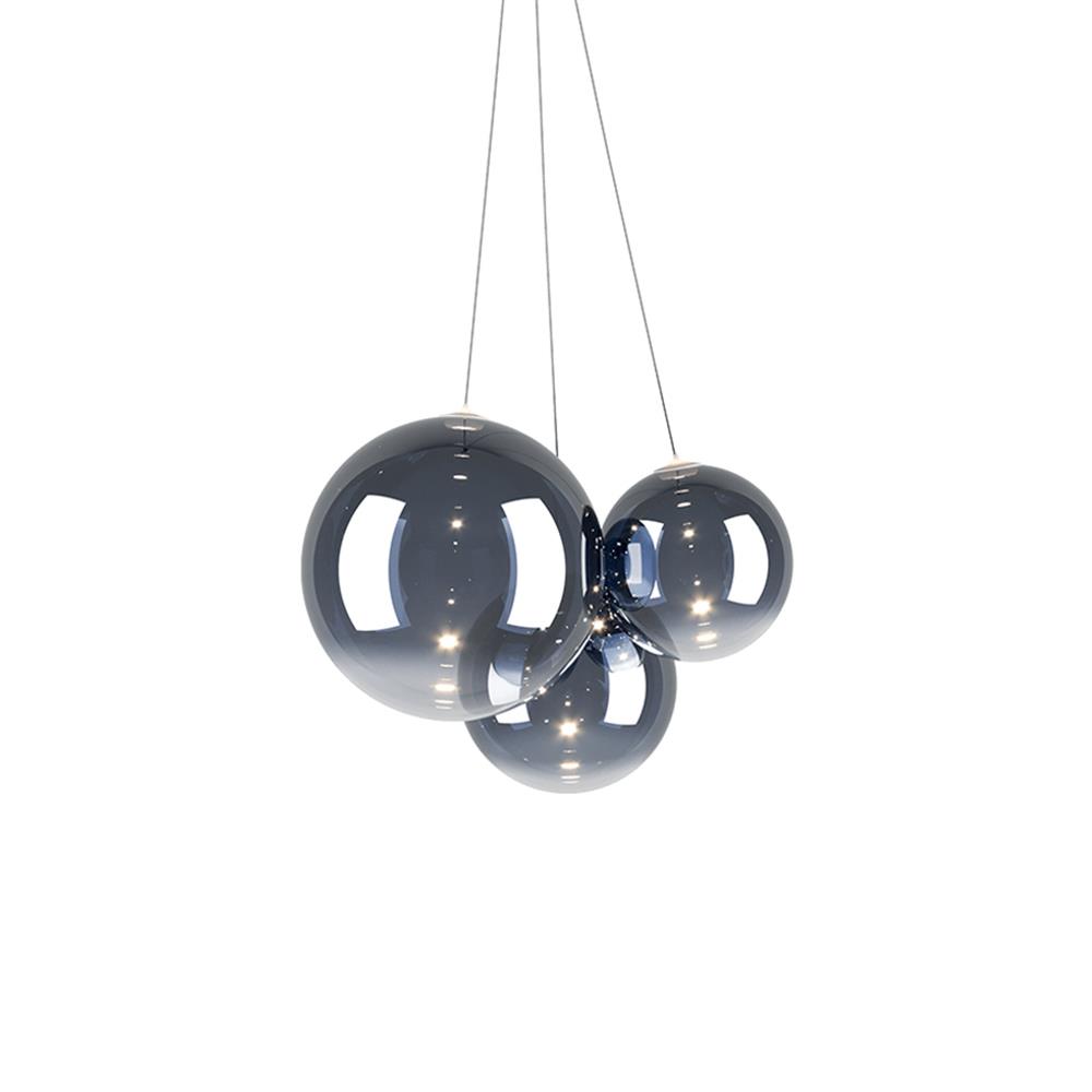 Lodes Outlet Random Cluster Pendant Glossy Smoke Black Designer Pendant Lighting