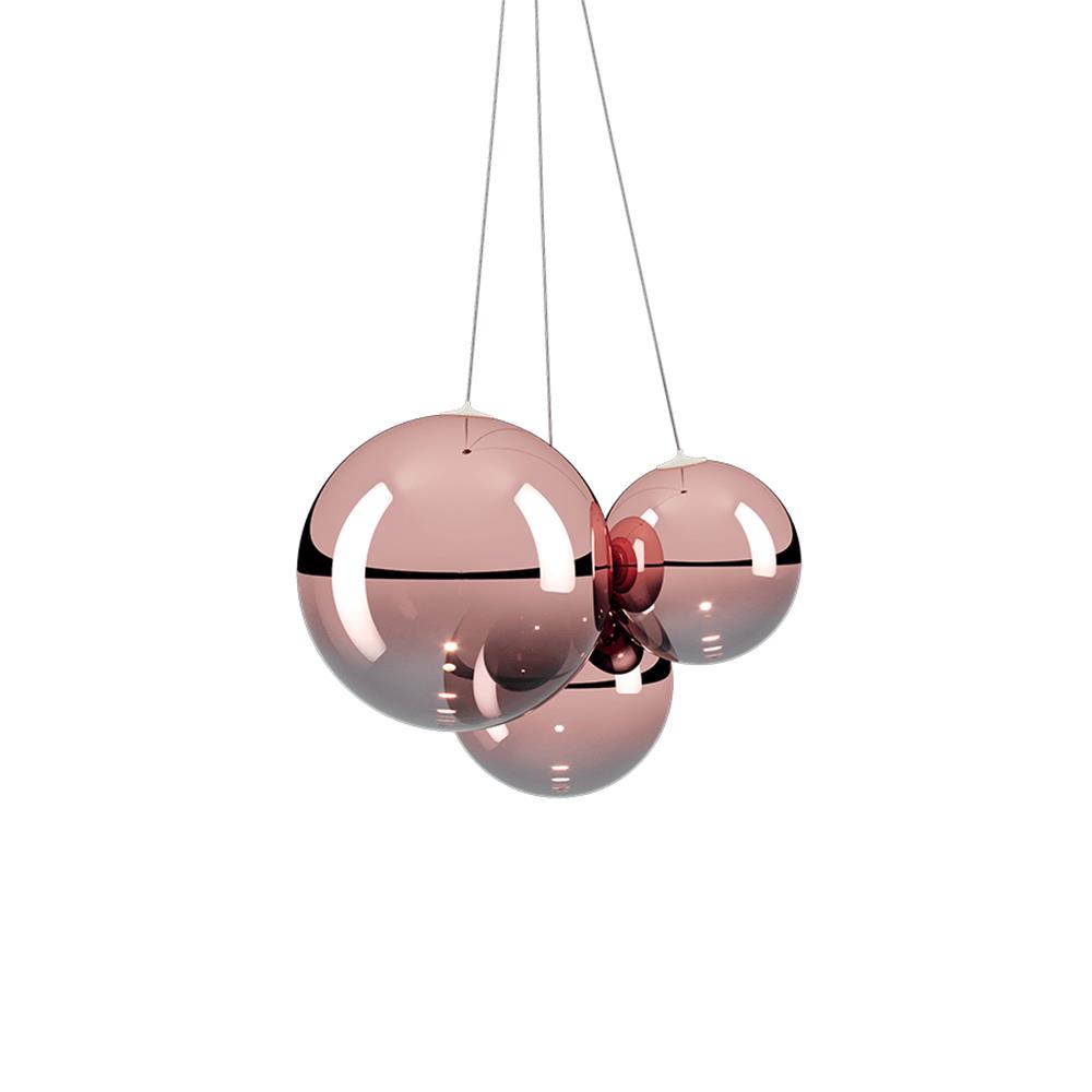 Lodes Random Cluster Pendant Rose Gold Pink Designer Pendant Lighting