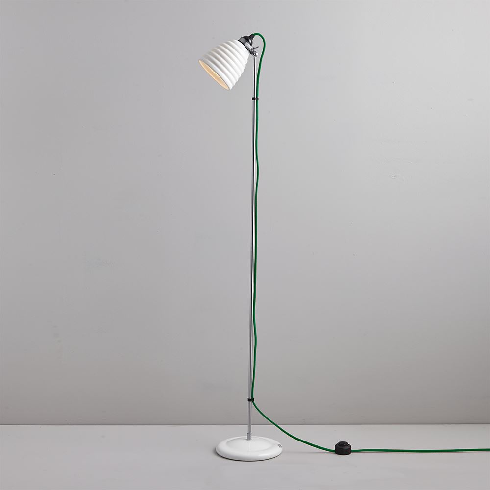 Hector Bibendum Floor Light Natural White With Green Braided Cable