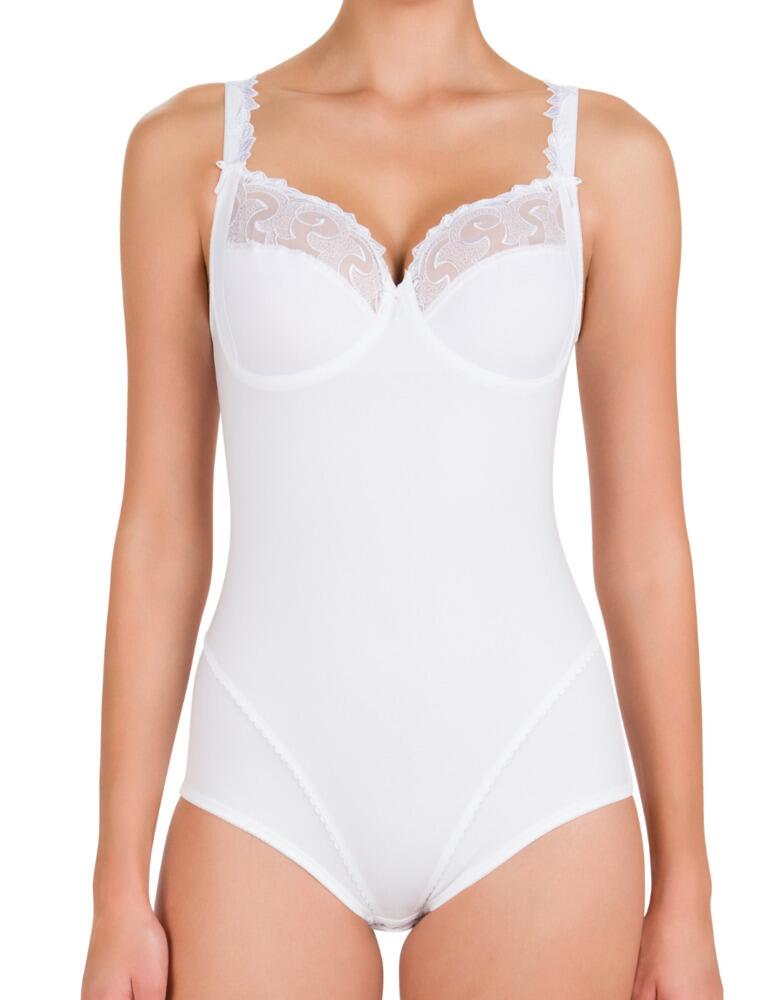 Luxury shapewear from Felina is always a great choice. This supportive bodysuit from the Rhapsody range has a smoothing effect with shaping properties to help you look and feel your best. The cups are soft and comfortable, moulding with your curves. There is a supportive underwire to give a gentle lift. The top of the cups is made from a semi-sheer mesh featuring beautiful embroidery details. The whole bodysuit is soft and comfy with cleverly placed seams. This allows you to wear this under anything as this bodysuit will not be seen under clothing. The rear gives great coverage too, ideal for everyday wear or special occasions.  Underwired Soft cups Semi-sheer inserts Embroidery detail Seamless appearance Shaping properties Decorative bows Adjustable straps Composition: 51% Polyamide &pipe; 35% Elastane &pipe; 12% Polyester &pipe; 2% Cotton  Listed in UK sizes  48891-88664-1175191 251210 Underwired Body