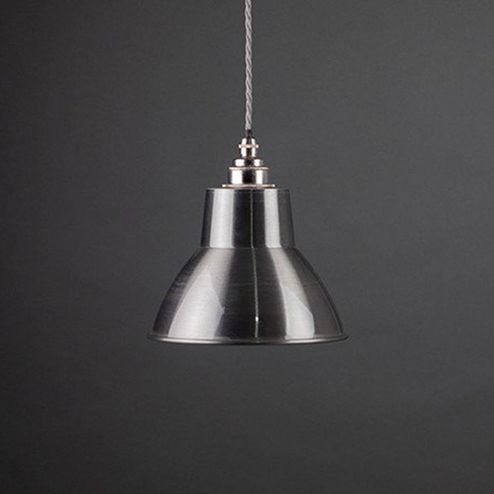 Fritz Fryer Moccas Industrial Pendant Brushed Steel Small Bronze Designer Pendant Lighting