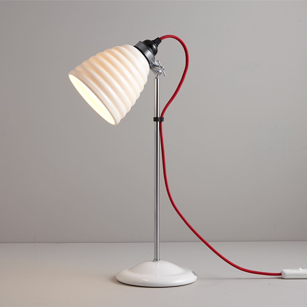 Hector Bibendum Table Light Natural White With Red Cable