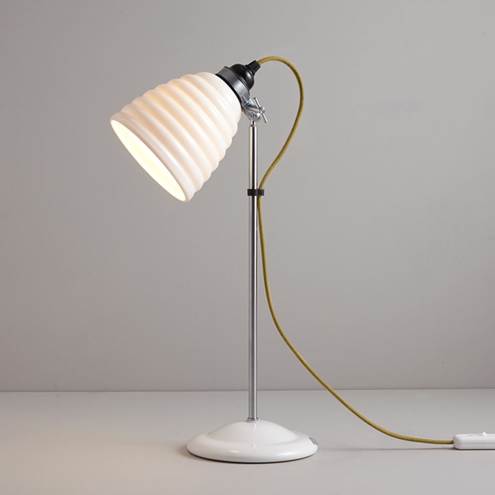 Hector Bibendum Table Light Natural White With Yellow Cable