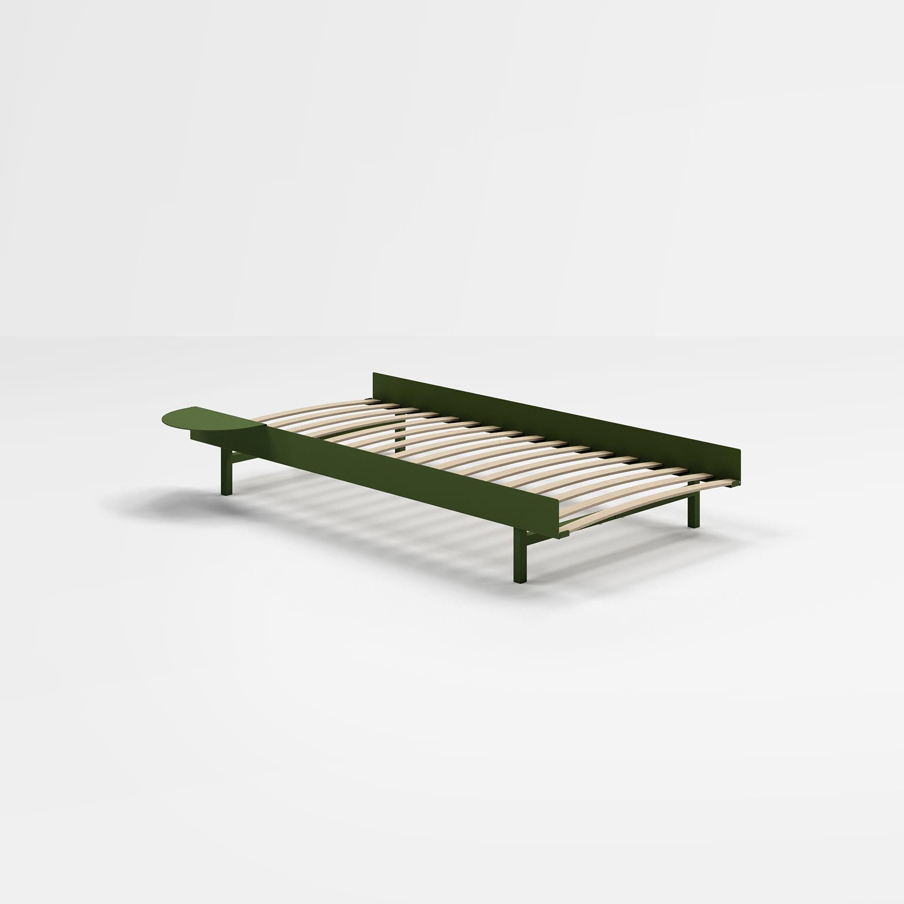 Moebe Bed Single Pine Green 1 Side Table Green Designer Furniture From Holloways Of Ludlow