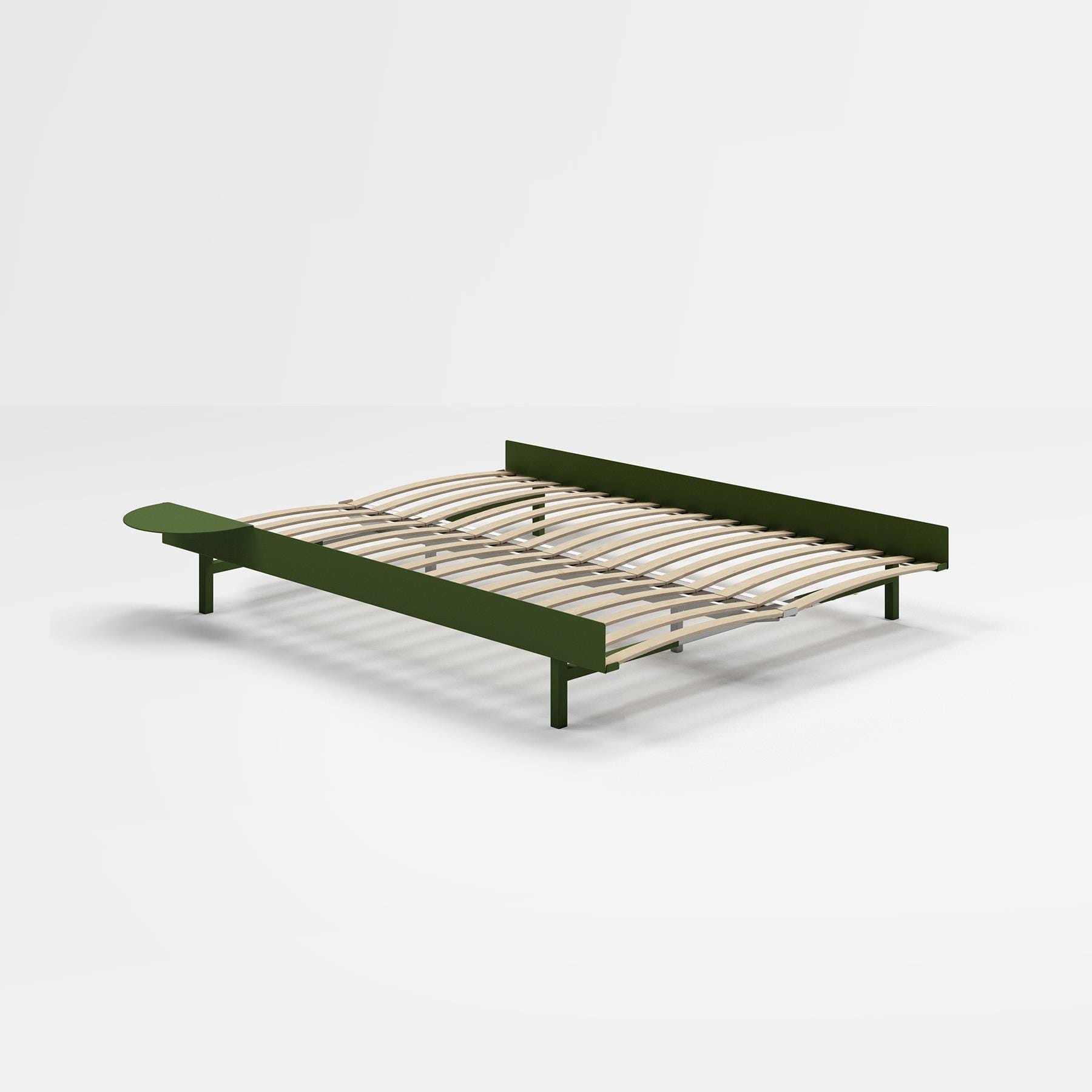 Moebe Bed Double Pine Green 1 Side Table Green Designer Furniture From Holloways Of Ludlow