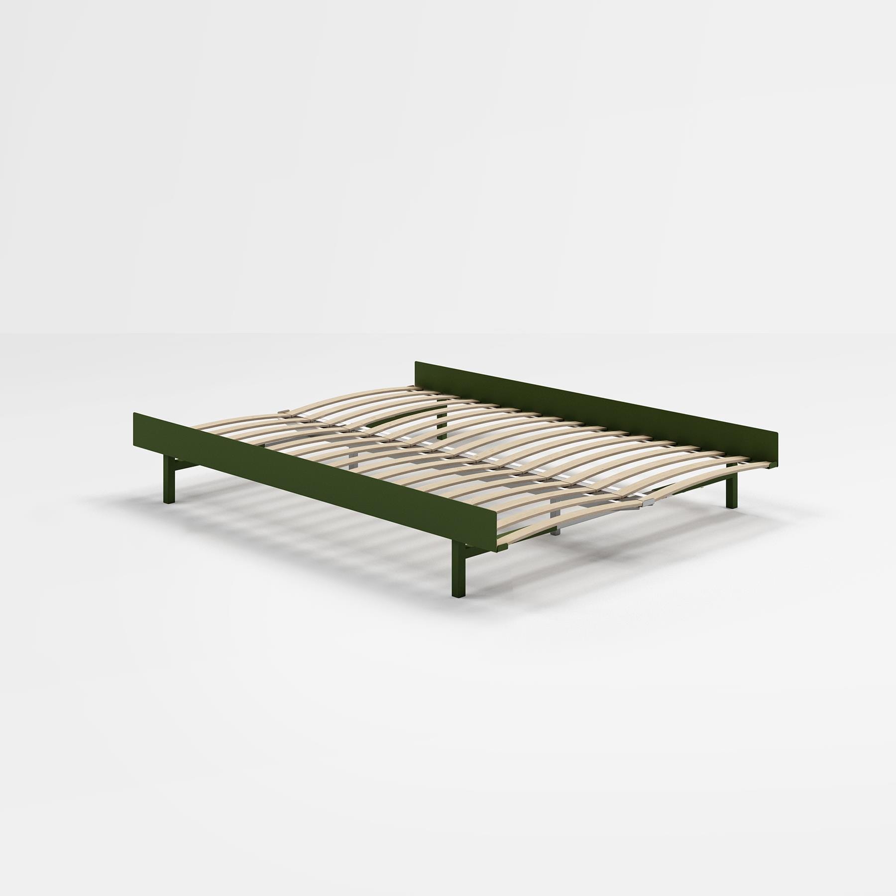 Moebe Bed Double Pine Green No Side Table Green Designer Furniture From Holloways Of Ludlow