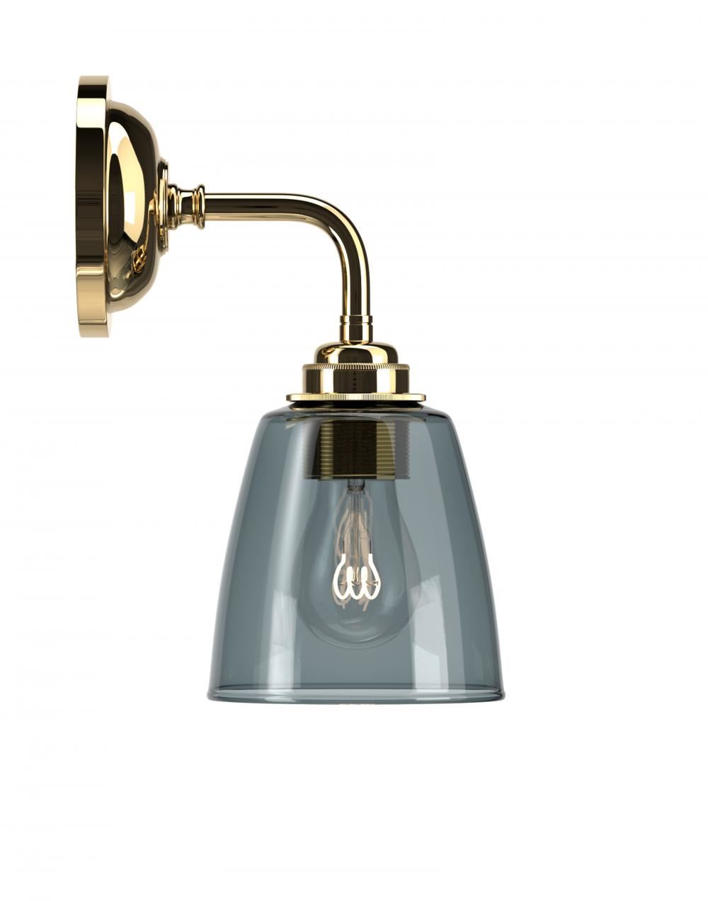 Pixley Wall Light Smoked Polished Brass