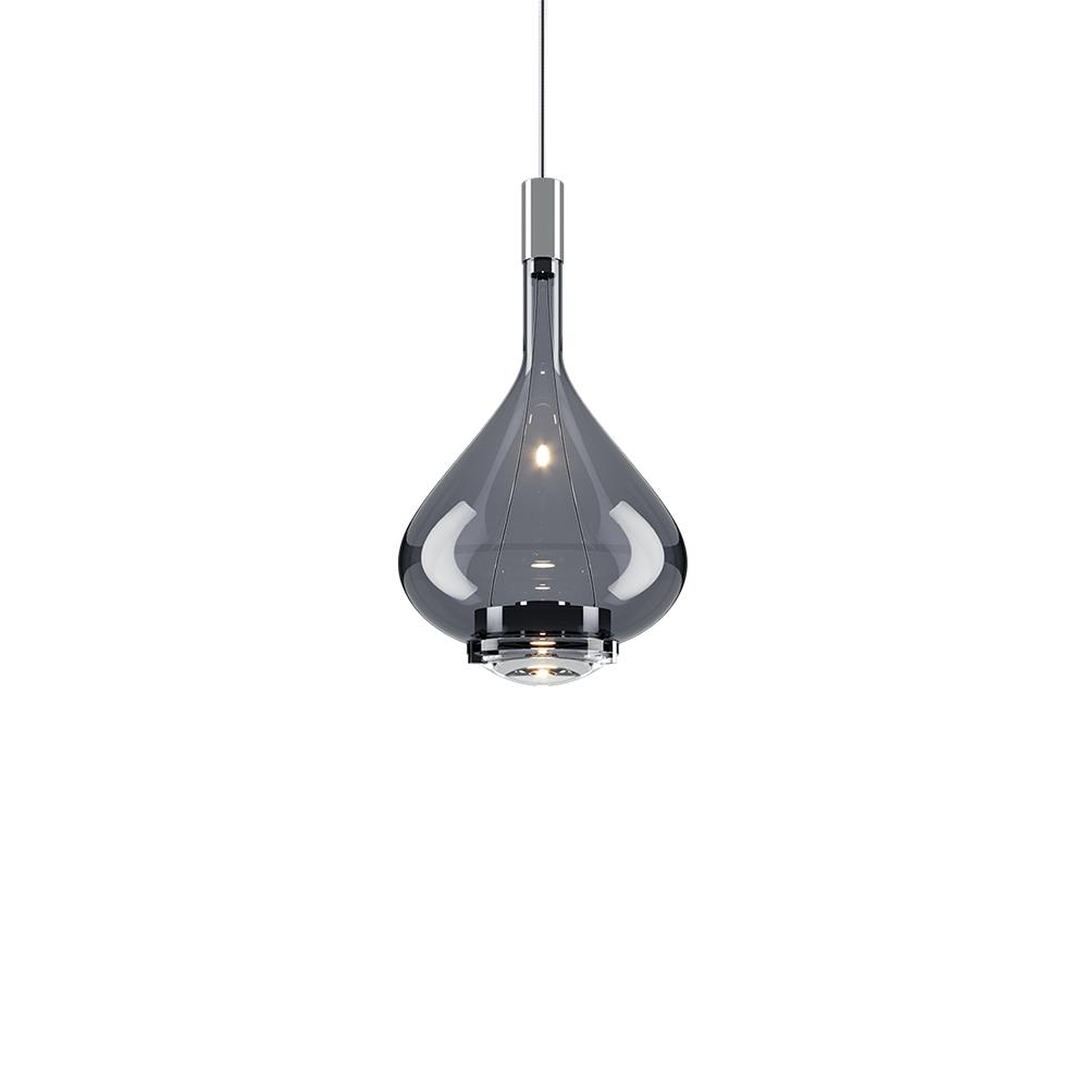 Lodes Skyfall Pendant Medium Glossy Smoke Black Designer Pendant Lighting