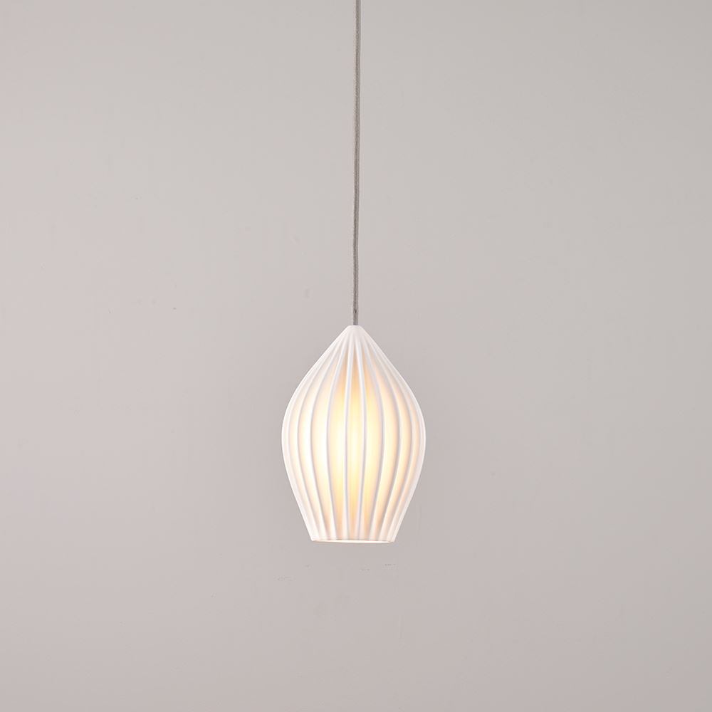 Original Btc Fin Pendant Medium White Designer Pendant Lighting